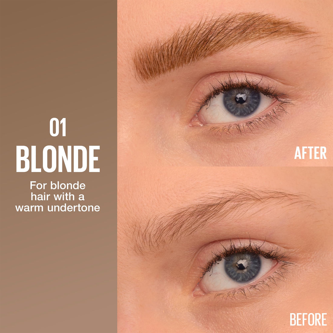 Maybelline New York Brow Inserts, 2-in-1 Eyebrow Pencil Pen and Fiber Gel, 0.015MM Triple Tip for 100 Hair-Like Strokes in 30 Seconds, 36-Hour Wear, Smudge-Proof, Shade: Blonde 1