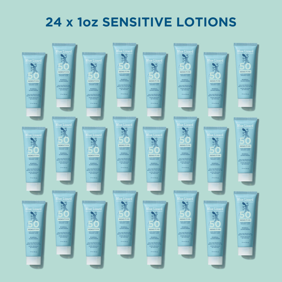 Blue Lizard Sensitive Mineral SPF 50 Sunscreen Lotion, 100% Mineral Sunscreen, UVA/UVB Protection, Infused with organic Aloe Vera, Soothes and Hydrates, 5 fl oz Halalzen
