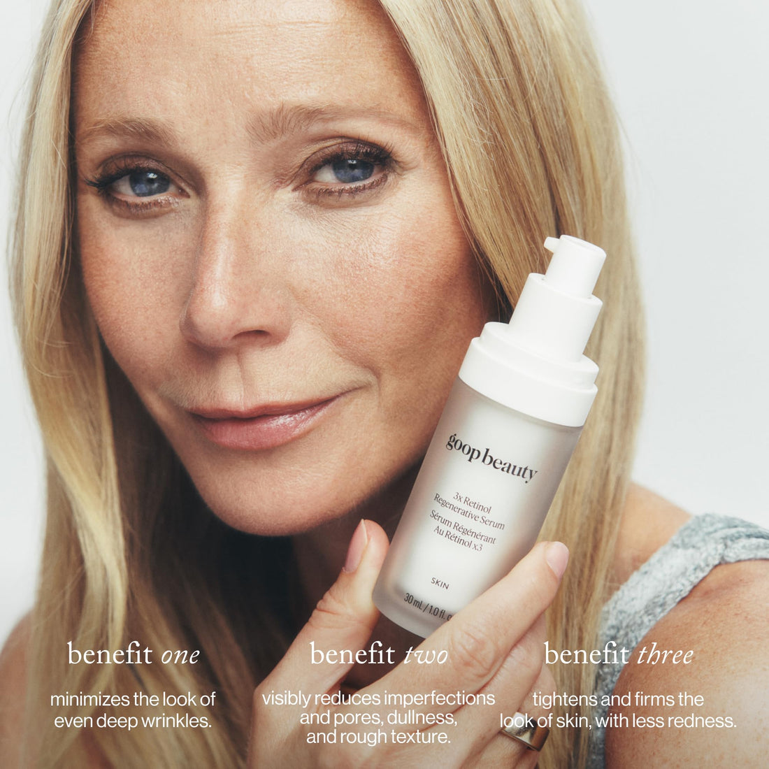 goop Beauty Peptide Serum | Reduces Fine Lines & Wrinkles | Peptides, Ceramides, & Niacinamide | Anti Aging Serum to Improve Firmness & Elasticity | Paraben Free | 1 fl oz Halalzen