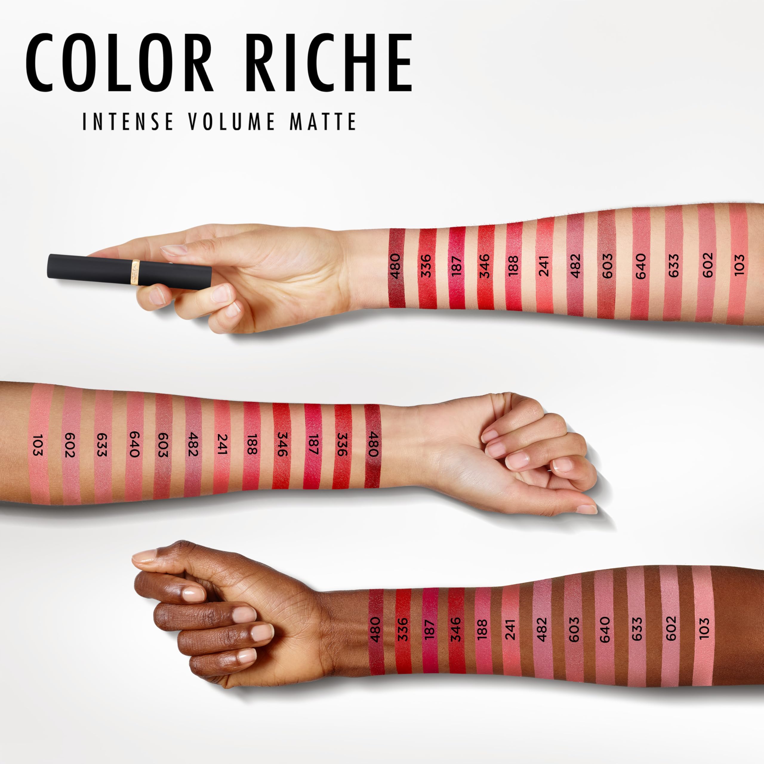 L'Oreal Paris Color Riche Intense Volume Matte Lipstick, Moisturising Matte Powder Finish, 16h long-wear, With Hyaluronic Acid, 187 Fuchsia Libre Halalzen
