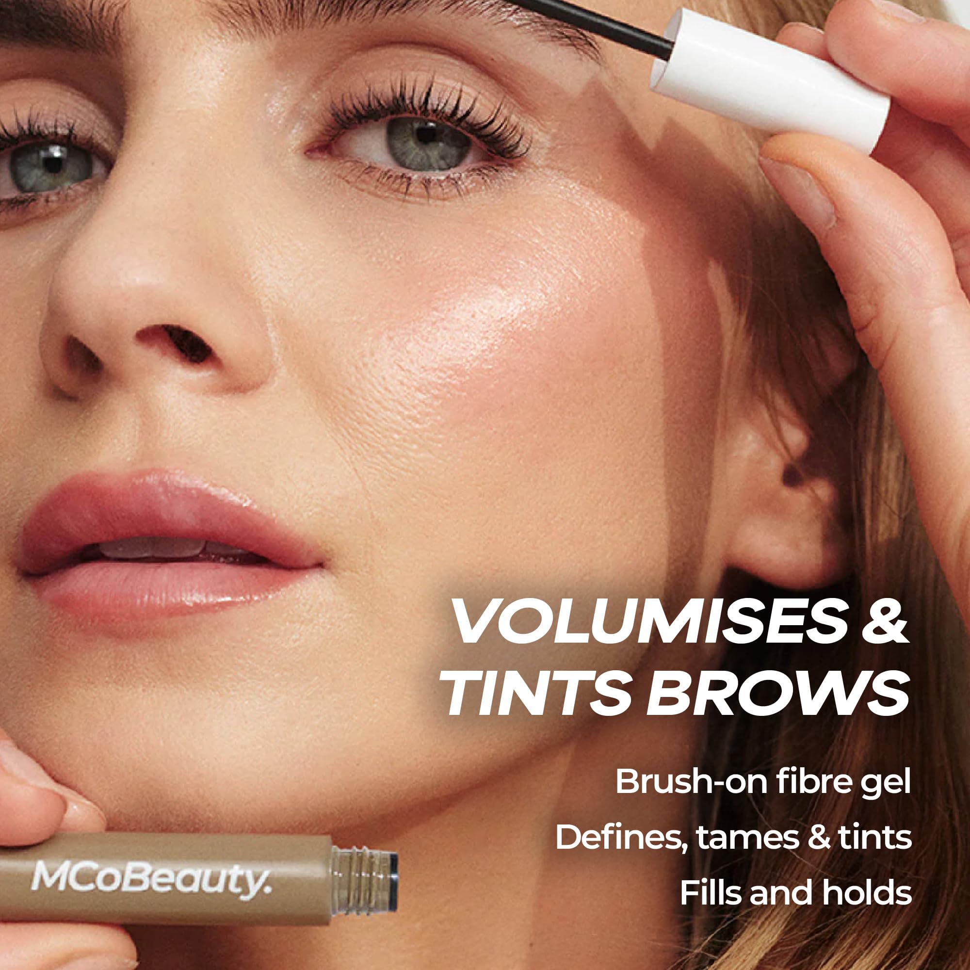 MCoBeauty - Magic Brows - Blonde Brow Gel - 3-in-1 Tinted Volumising Eyebrow Gel - Tints, Fills and Holds - Includes an Eyebrow Spoolie Brush - Formula for a Natural Looking Finish