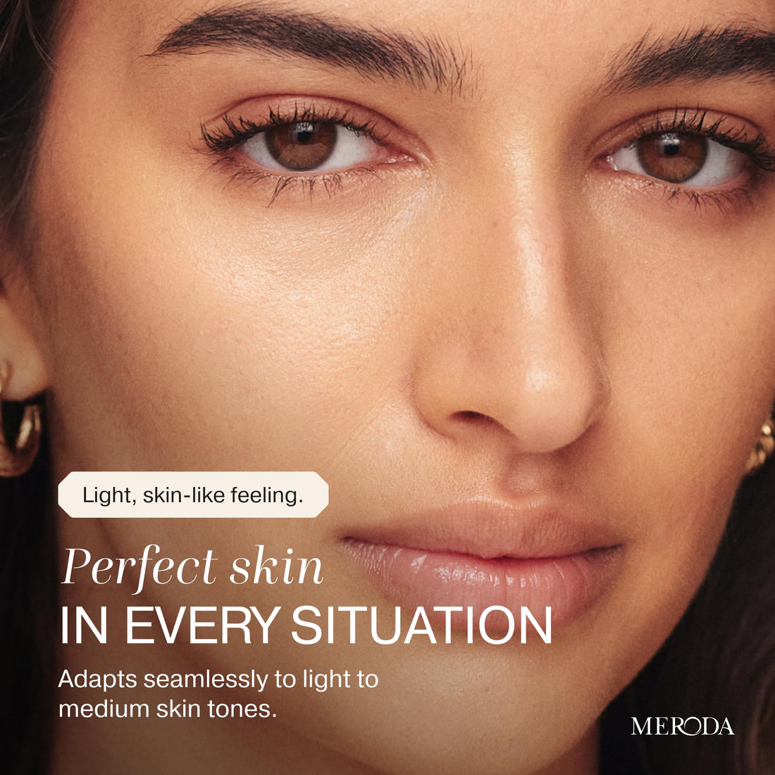 MERODA® Colour Changing Foundation SPF 15 [Light to Medium Skin] - Mature Skin Liquid Makeup - Long Lasting Color Match for Face Halalzen