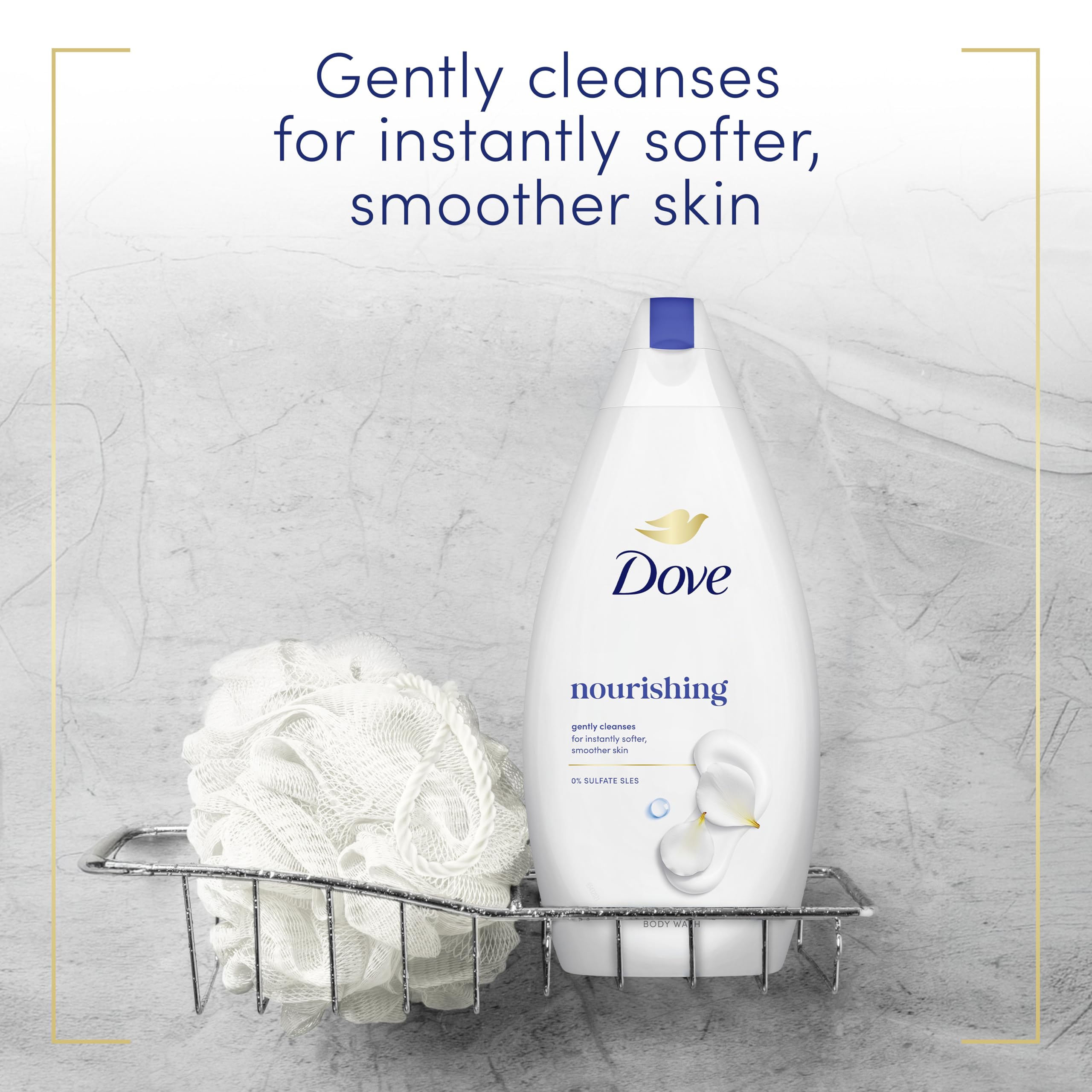 Dove Nourishing Body Wash body cleanser shower gel with an aloe vera & birch water scent for softer, smoother skin after just one shower 450 ml