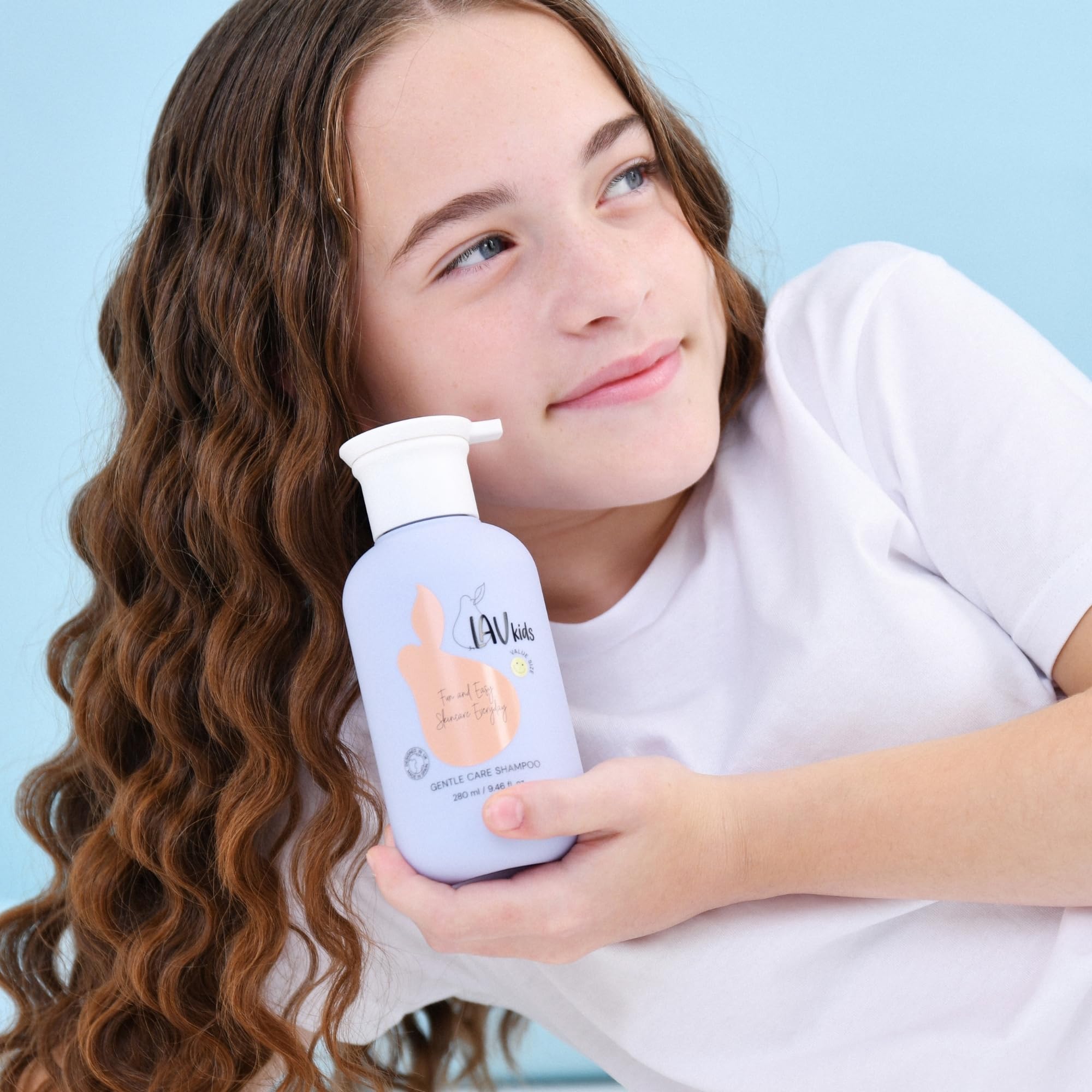 Lav Kids Natural Hair Care Bundle for Daily Use, Algae Extract and Moisturizing (Shampoo + Conditioner)