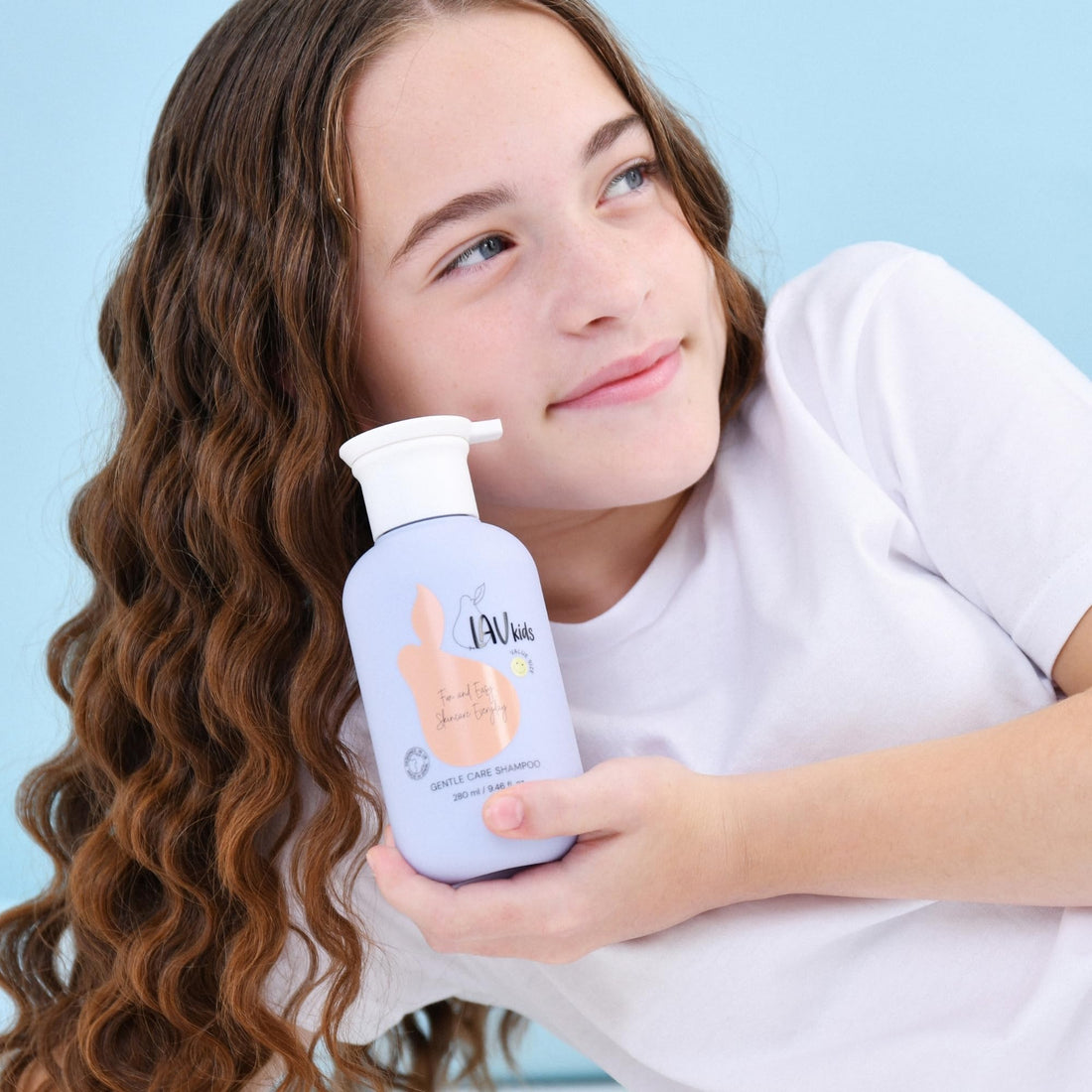 Lav Kids Natural Hair Care Bundle for Daily Use, Algae Extract and Moisturizing (Shampoo + Conditioner)