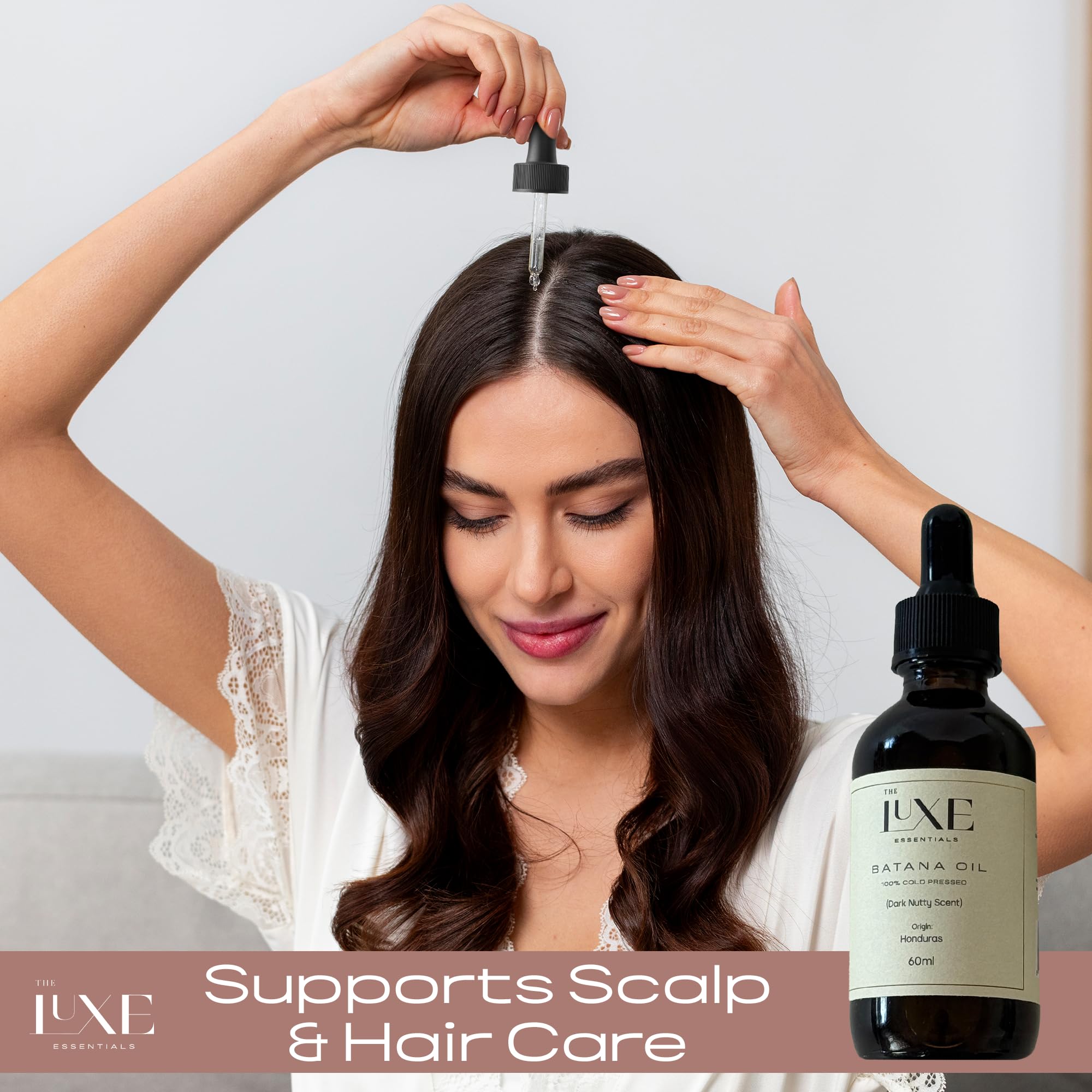Cold Pressed Batana Oil for Hair Growth | Pure & Unrefined Natural Hair Oil, Beard & Skin Oil | Lightweight, Fast-Absorbing Moisturiser | Raw, Organic & Ethically Sourced (60 ML, Light Scented)
