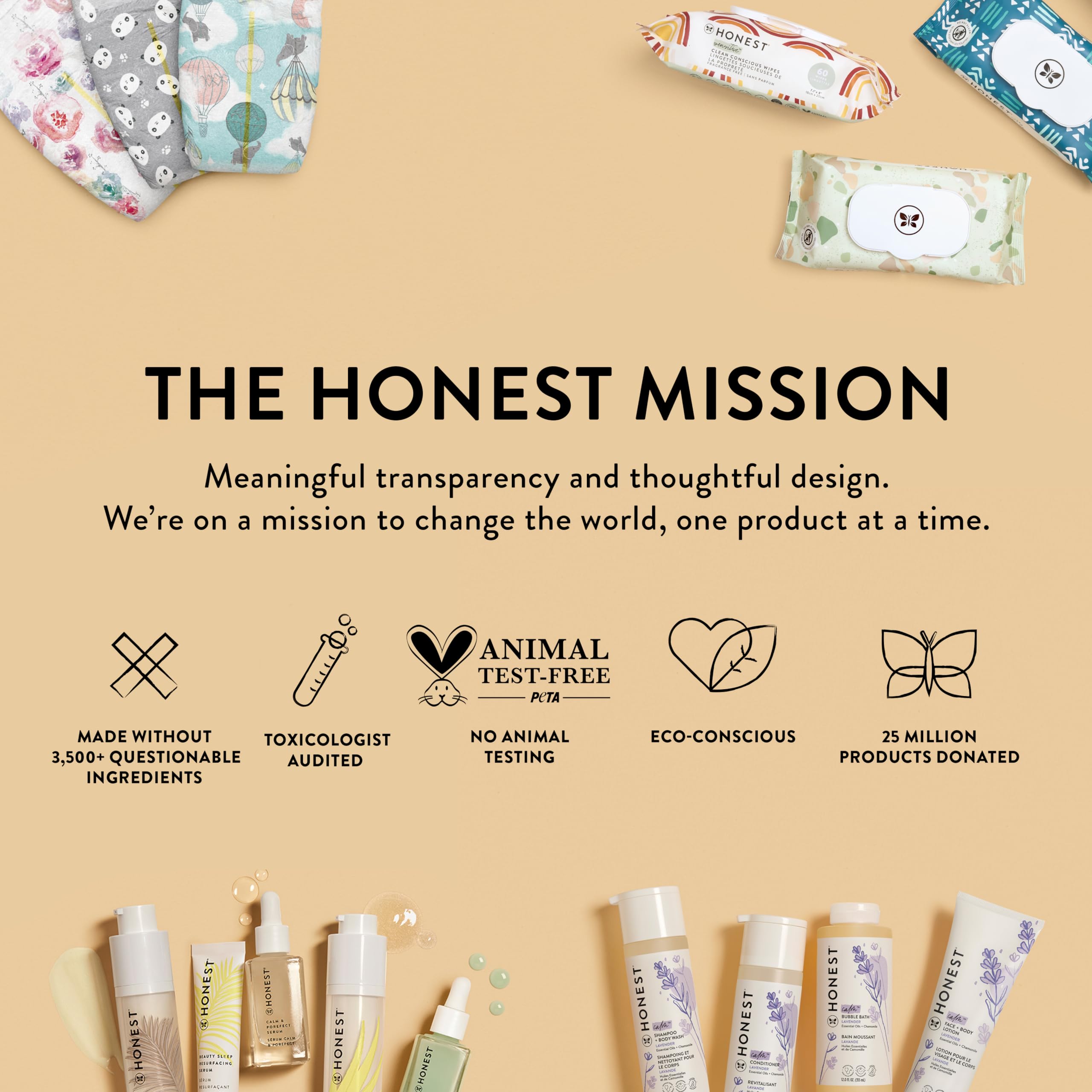 The Honest Company Foaming Bubble Bath & Baby Wash, Tear-Free, Hypoallergenic, Natural Formula, Lavender Calm Scent, 12 fl oz Halalzen