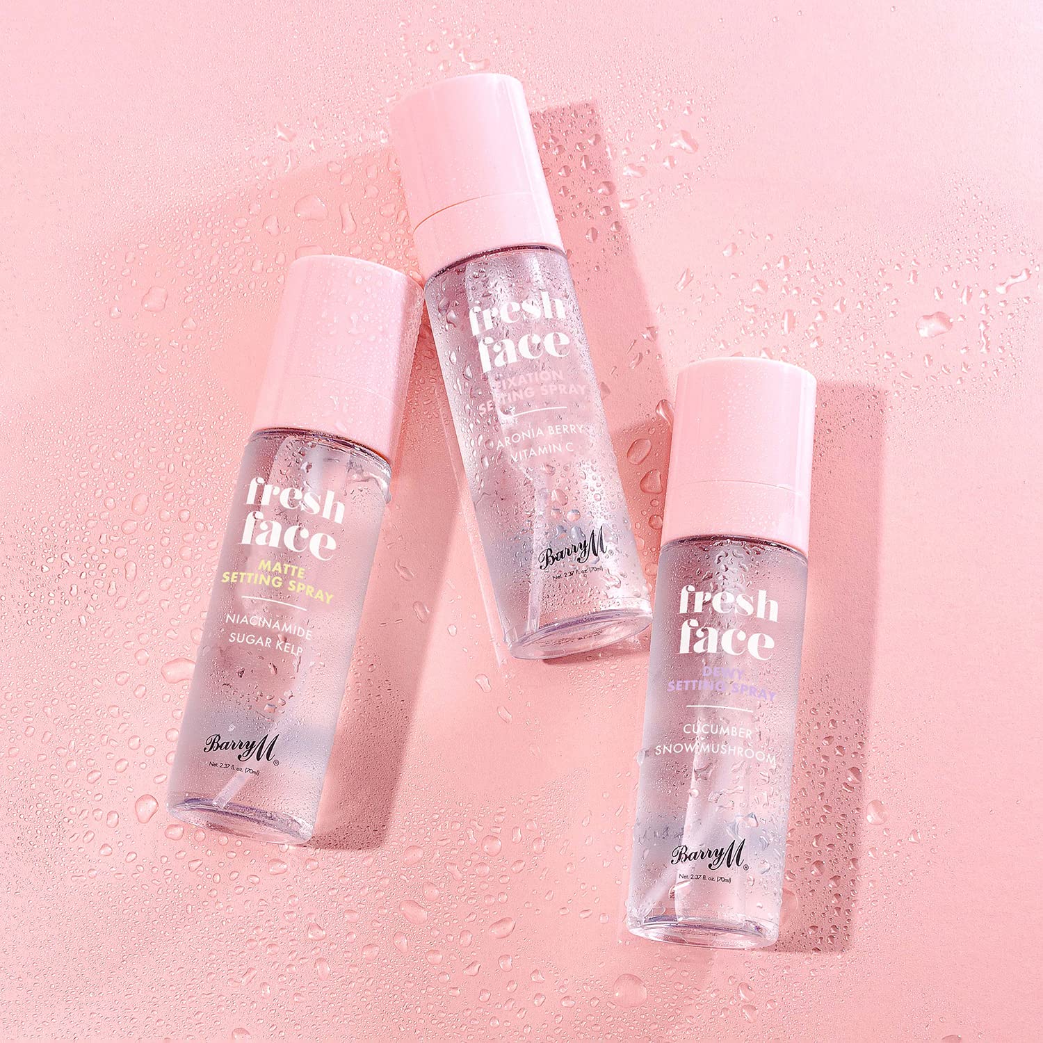 Barry M Fresh Face Fixation Makeup Setting Spray, Long-lasting, Infused With Aronia Berry and Vitamin C Clear Halalzen