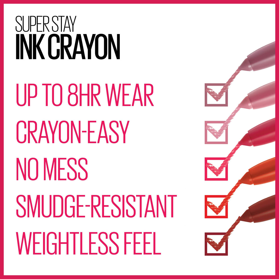 Maybelline Super Stay Ink Crayon Matte Longwear Lipstick Makeup, 150 Chase Dreams, 0.04 oz
