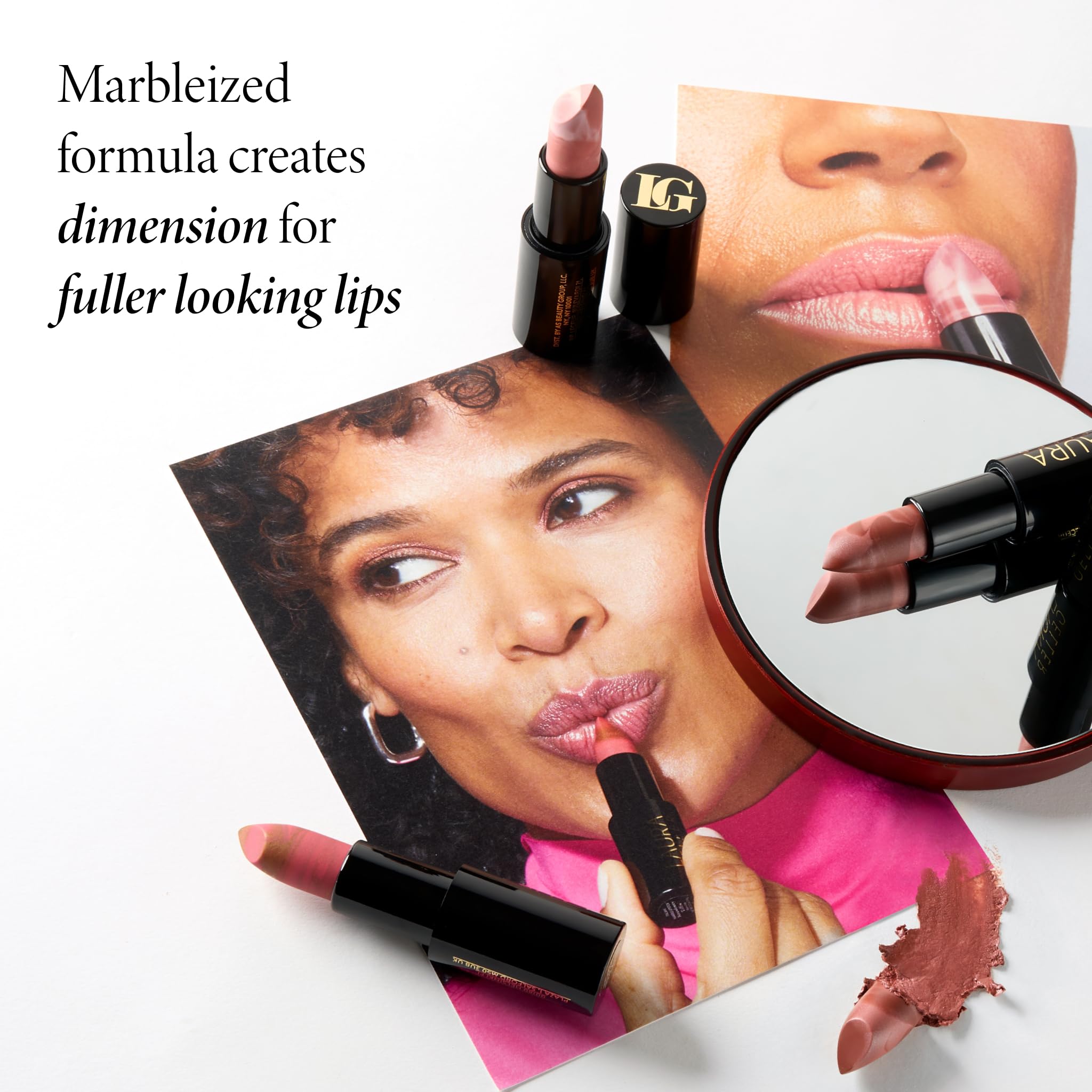 LAURA GELLER NEW YORK Italian Marble Sheer Lipstick - Berry Vanilla - Hydrating & Lightweight - Vitamin E & Caster Seed Oil - Cream Finish