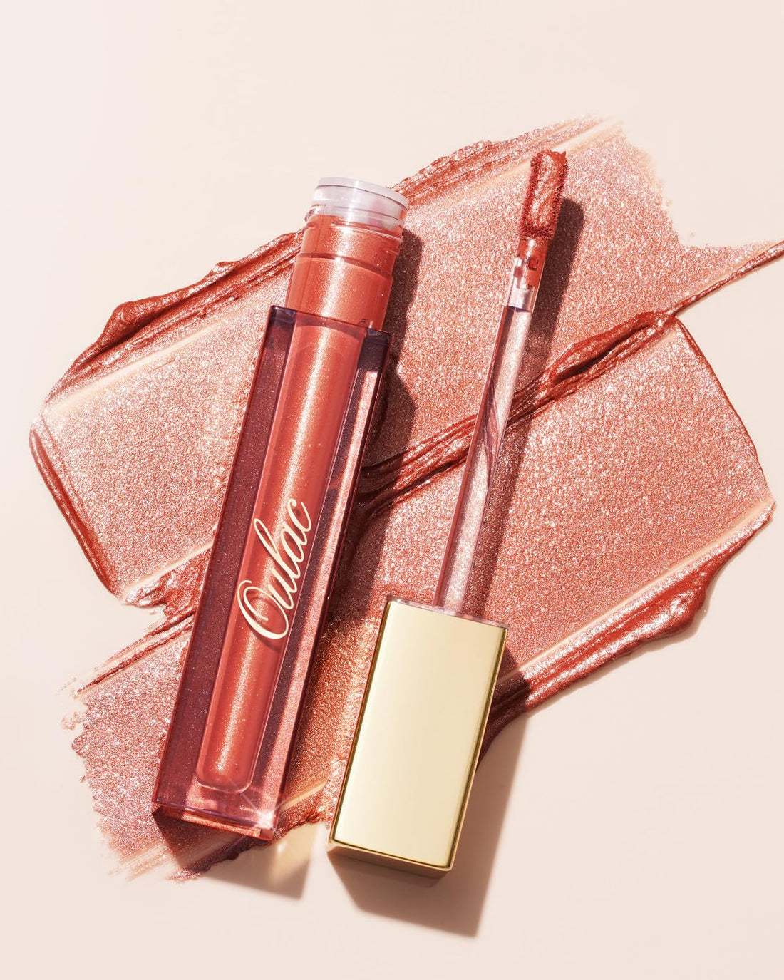 Oulac Metallic Diamond Shine Liquid Lip Gloss - Glitter Glossy for Lip & Eye, Long Lasting 24H + & Waterproof, Lightweight Lip Stain, 3D Metallic Finish, No Transfer, Vegan, 4.5ml,MD05 Loose Control Halalzen