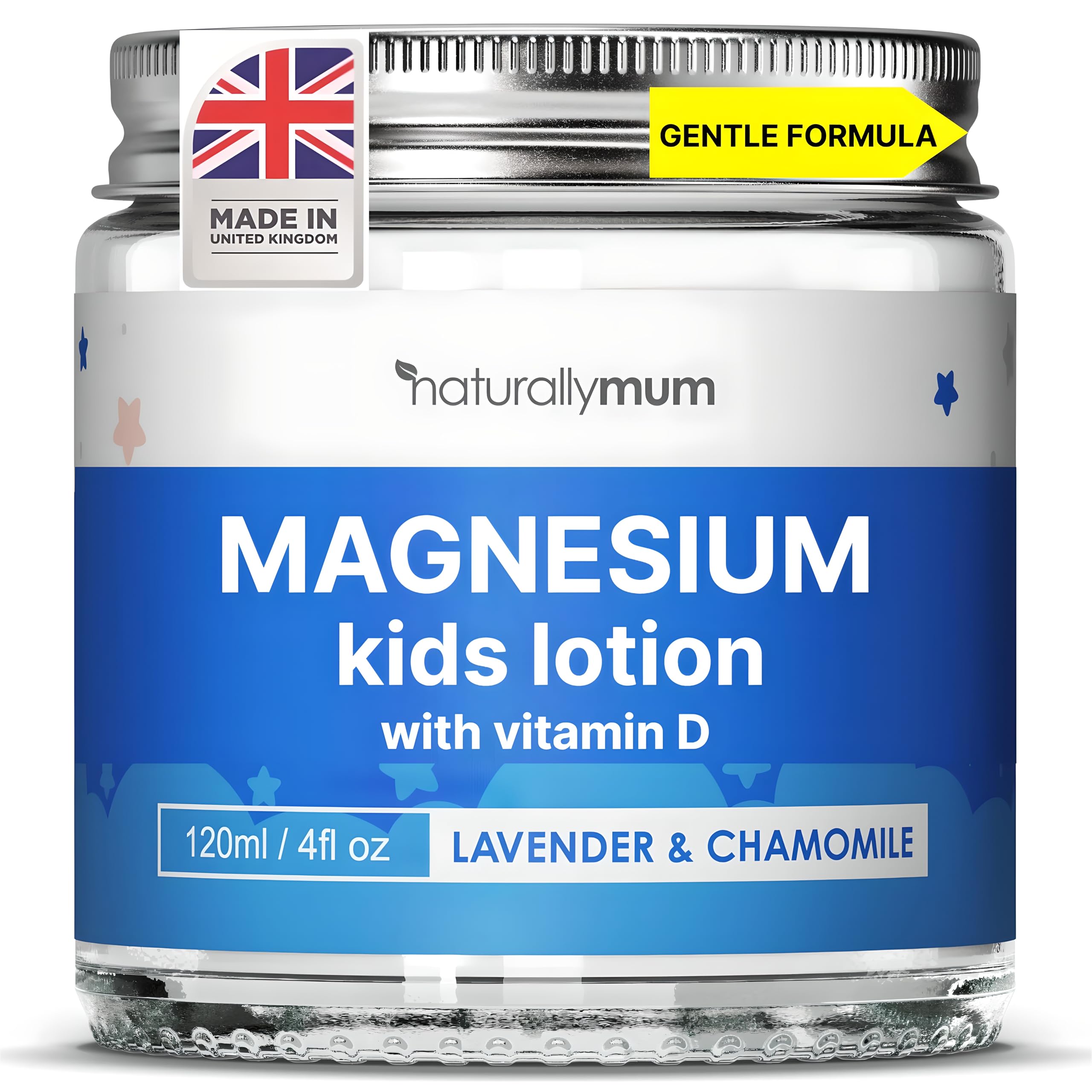 Kids Magnesium Bedtime Lotion with Vitamin D (120ml (Pack of 1), Lavender & Chamomile) Halalzen