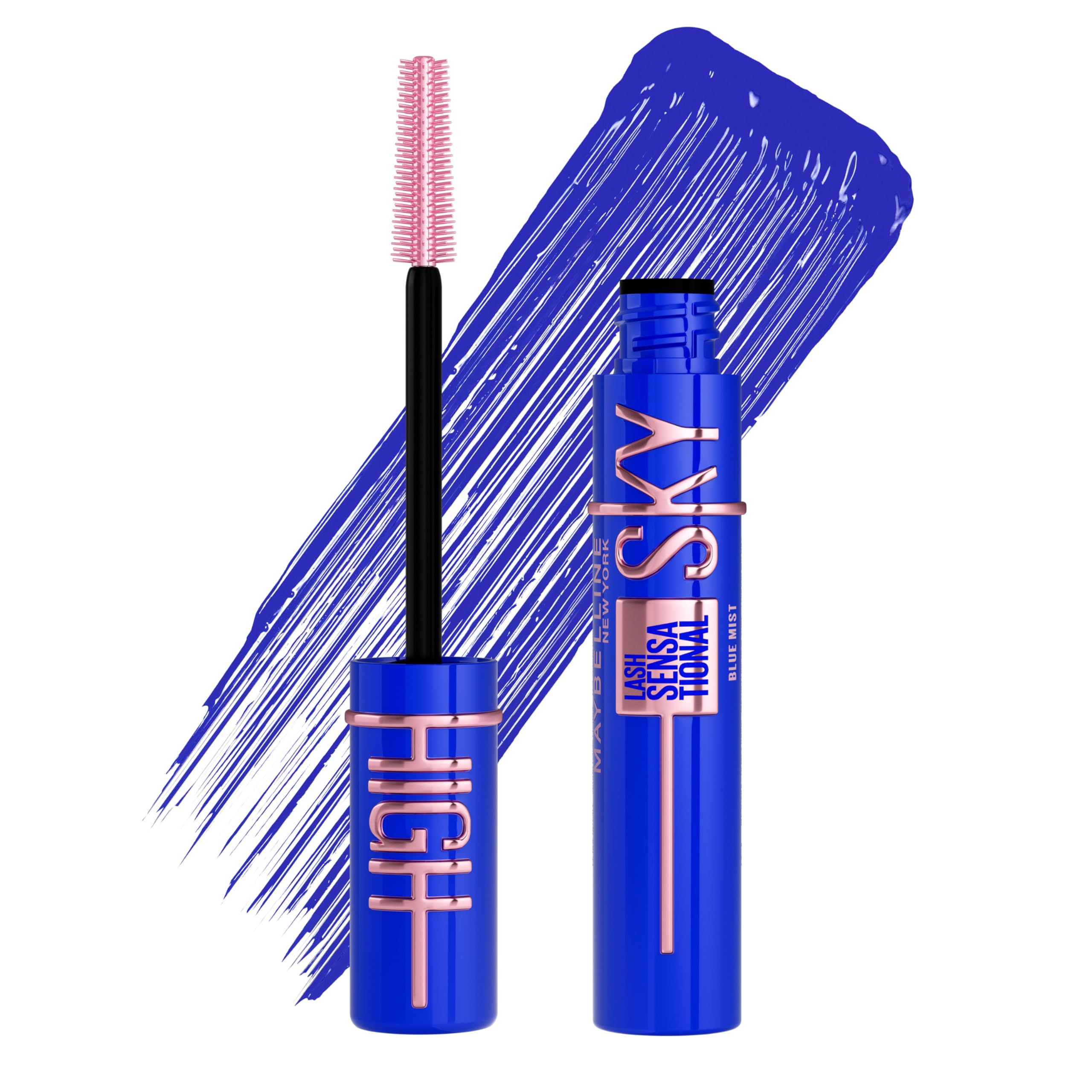 Maybelline New York Lash Sensational Sky High Mascara, Volumising & Lengthening Mascara, Washable Flake-Free Formula Infused with Bamboo Extract & Fibres, 7 ml, Shade: Brown Halalzen