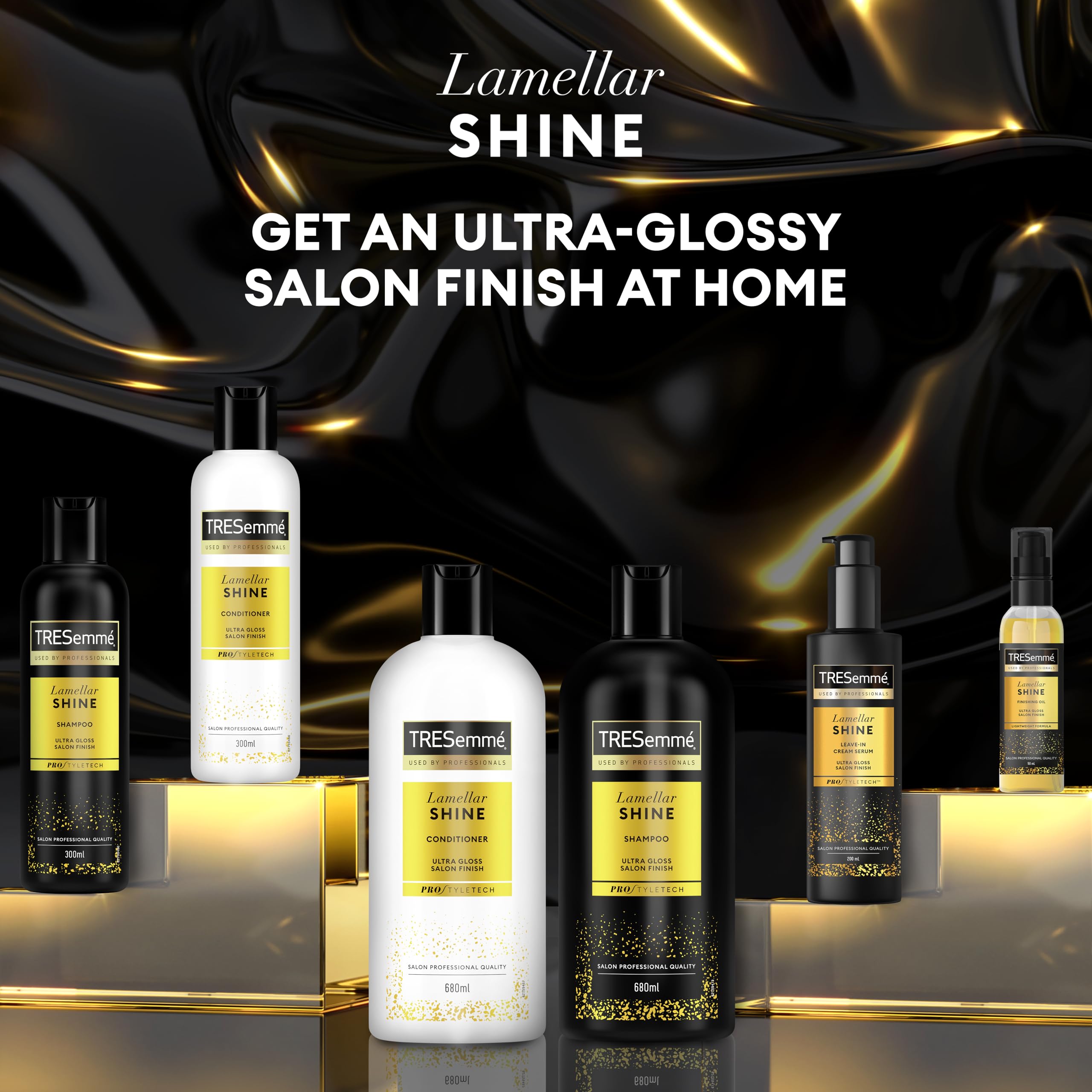 TRESemmé Lamellar Shine Leave-In Cream Hair Serum with patented Lamellar Technology hair treatment for an ultra-glossy salon finish 200 ml