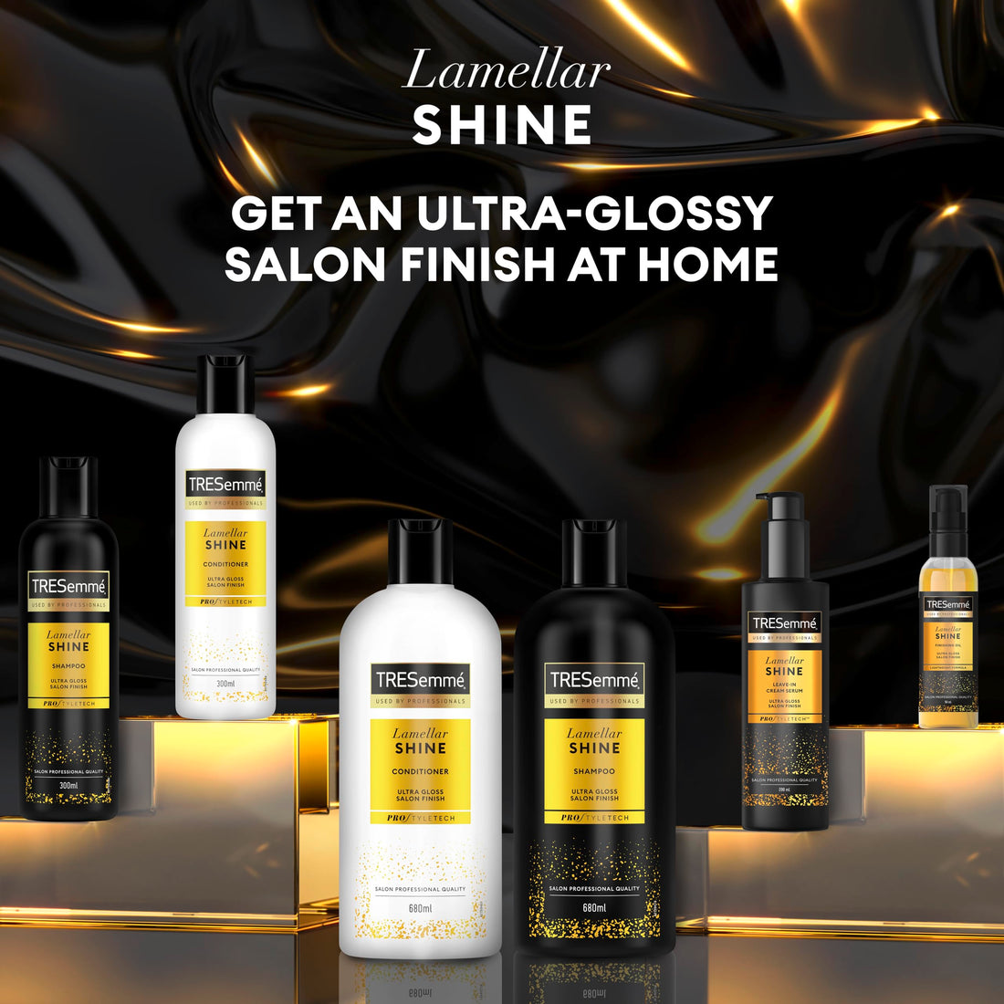 TRESemmé Lamellar Shine Leave-In Cream Hair Serum with patented Lamellar Technology hair treatment for an ultra-glossy salon finish 200 ml