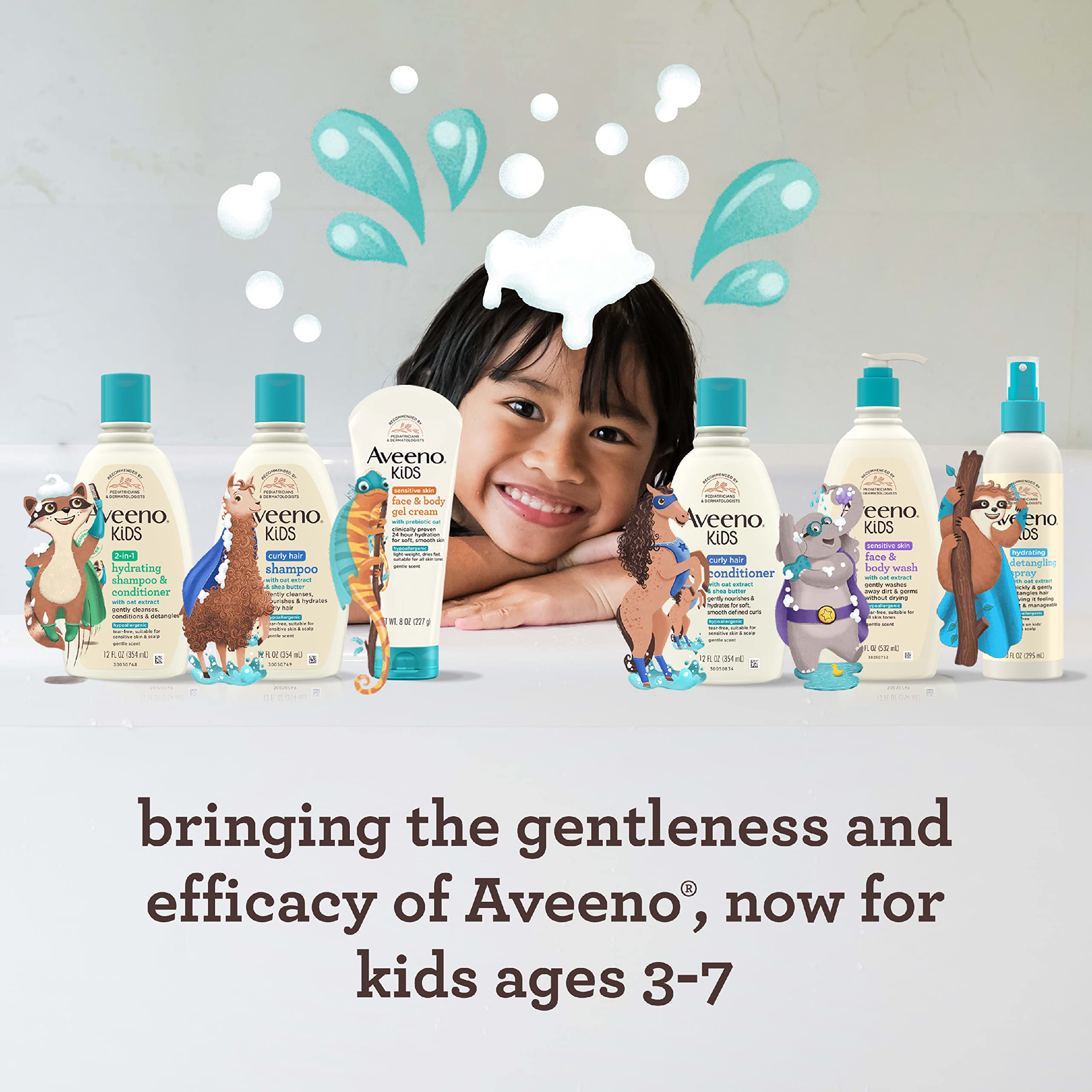 Aveeno Kids Coily Hair Conditioner with Oat Extract & Coconut Oil, Coily Hair Conditioner for Toddlers Detangles & Moisturizes Coils for Healthy-Looking Hair, Hypoallergenic, 12 fl. oz Halalzen