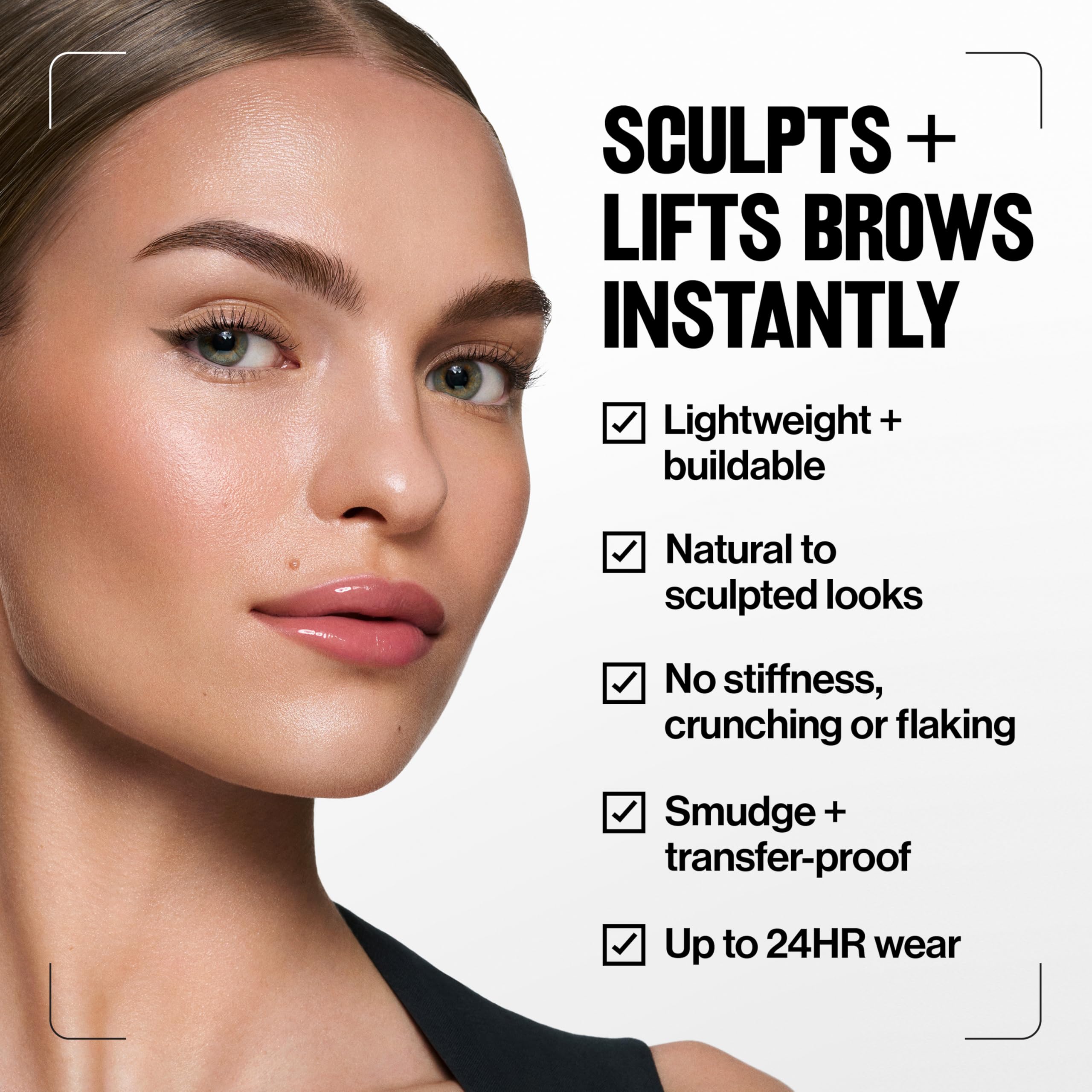 Revlon PhotoReady Lifting Brow Gel, Tinted Eyebrow Lamination with Spoolie Brush, Conditions, Shapes & Defines, 801 Clear, 0.23 fl oz