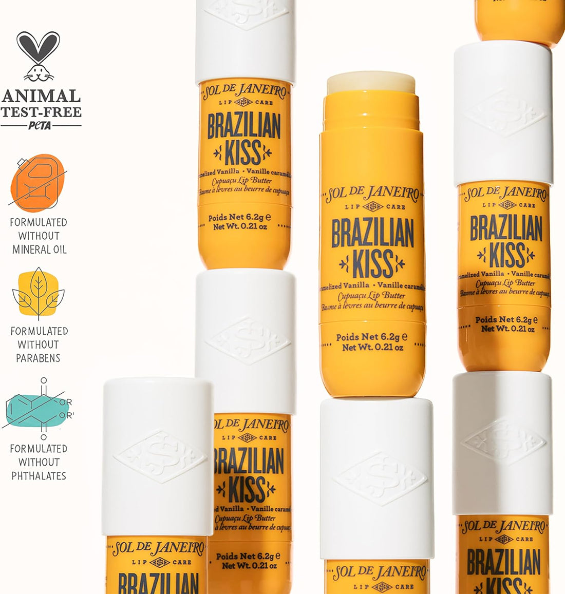 Sol de Janeiro Brazilian Kiss Vegan Formula Hydrating Lip Butter Balm Halalzen