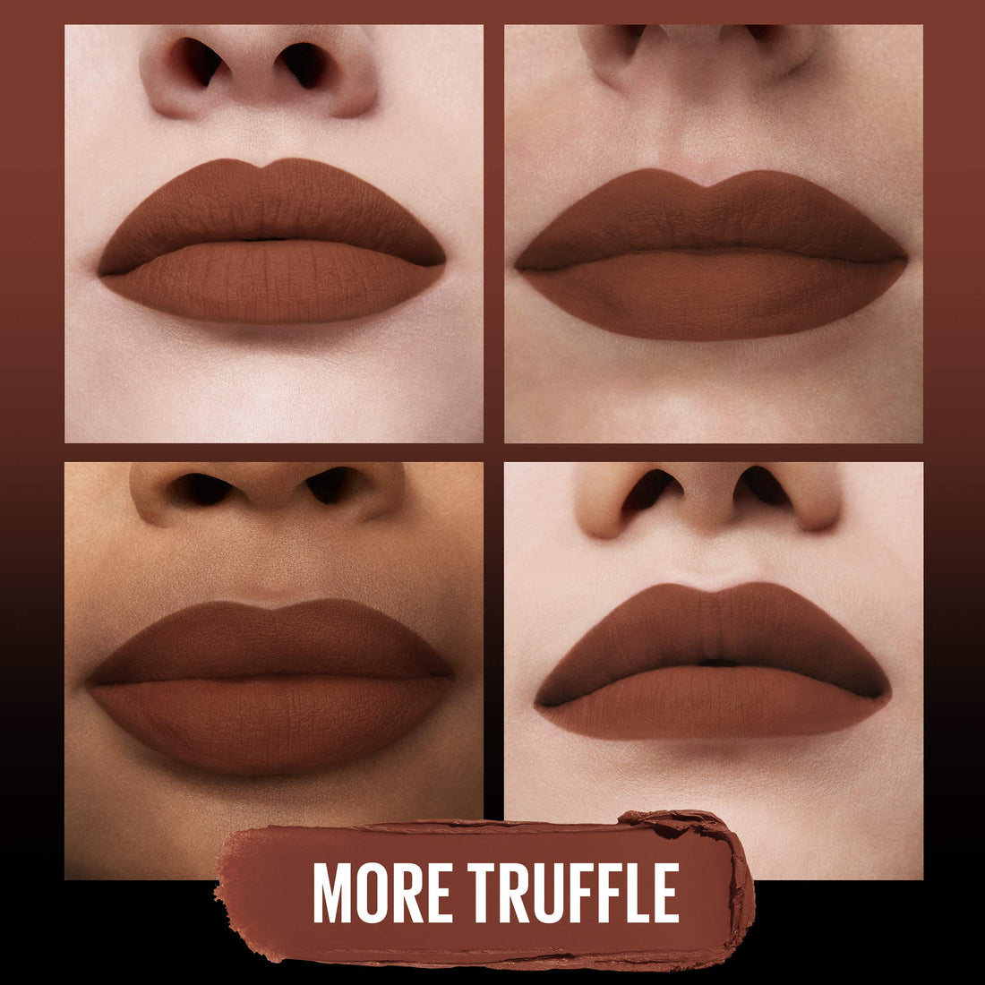 Maybelline Color Sensational Ultimatte Matter Lippenstift, nicht austrocknend, intensive Farbpigmente, More Truffle, Kakaobraun, 1 Stück