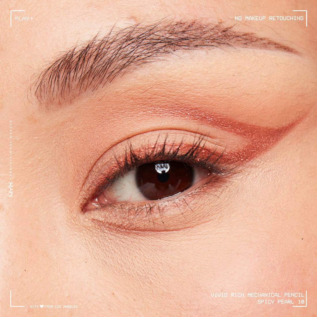 NYX PROFESSIONAL MAKEUP Vivid Rich Mechanical Eye Pencil, Vivid Rich Mechanical, Creamy Retractable Eyeliner - Smokin Topaz, Brown Eyeliner
