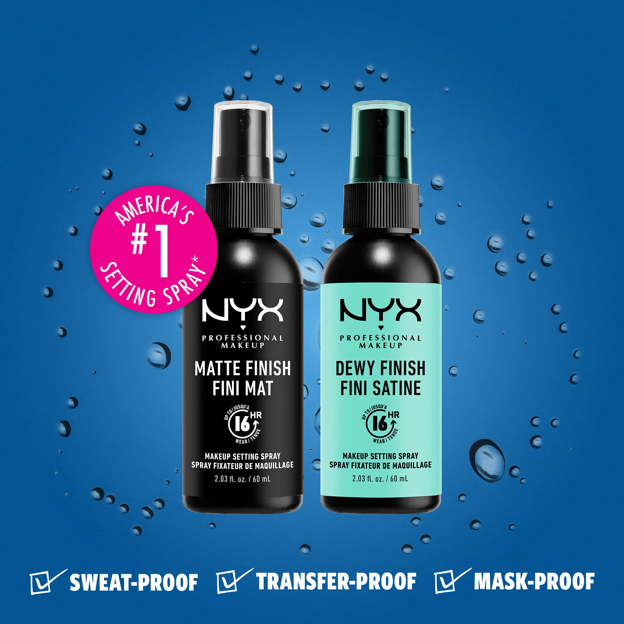 NYX PROFESSIONAL MAKEUP Makeup Setting Spray - Dewy Finish, Long-Lasting Face Mist for up to 16HR Wear, Vegan Formula