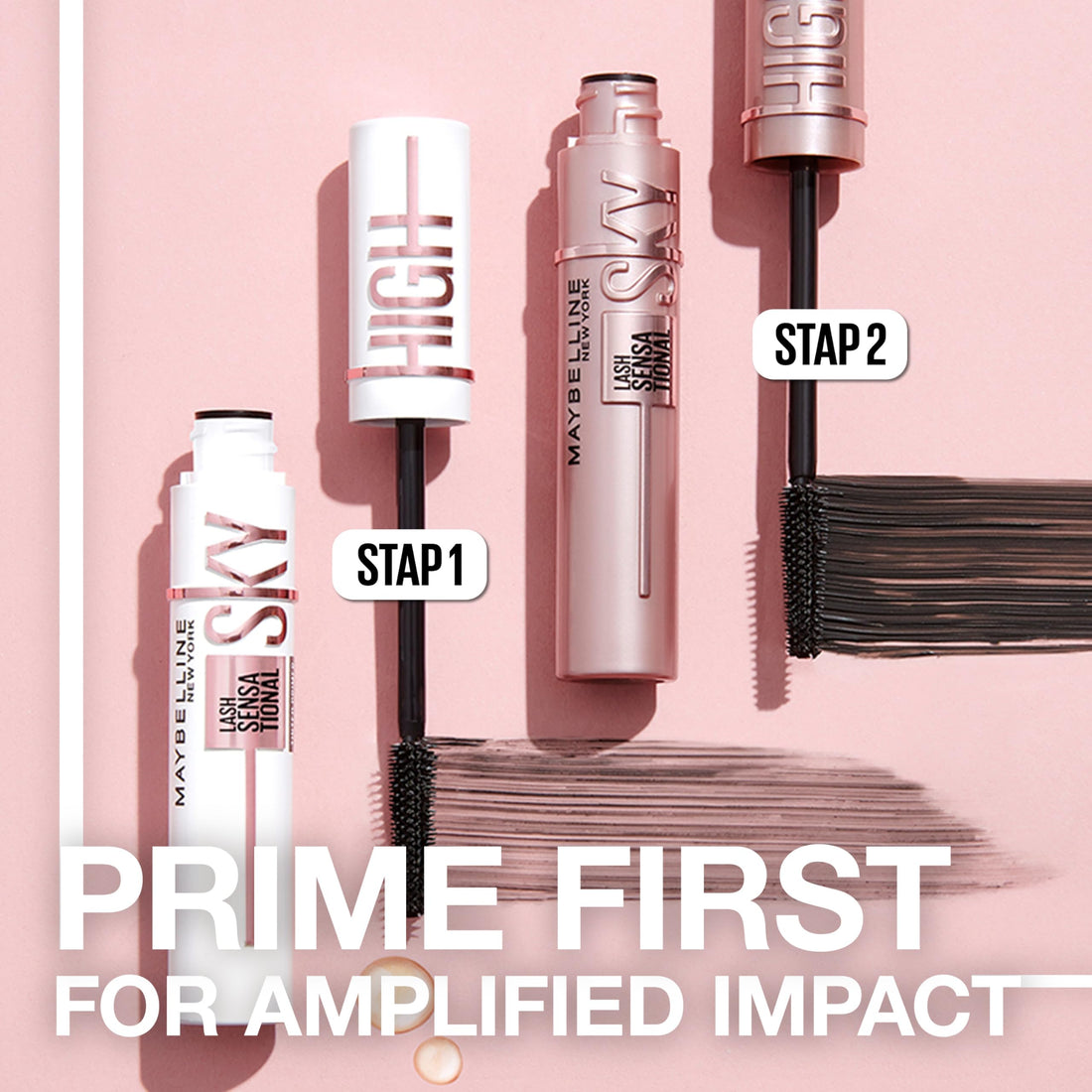Maybelline New York Lash Sensational Sky High Mascara, Volumising & Lengthening Mascara, Washable Flake-Free Formula Infused with Bamboo Extract & Fibres, 7 ml, Shade: Brown Halalzen