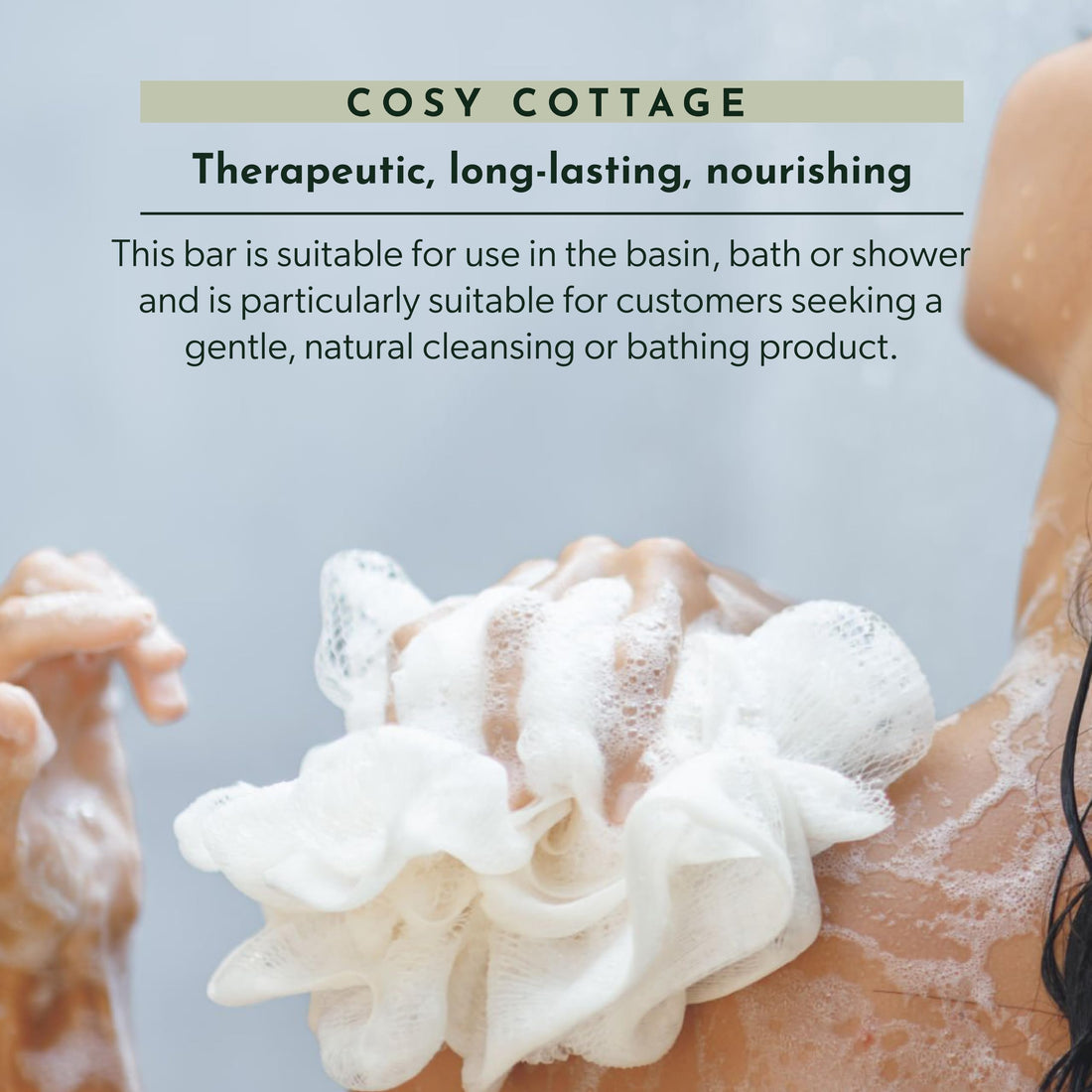 Cosy Cottage Therapeutic Hempseed & Patchouli Oil Soap Bar – 110g | Handmade, Natural & Moisturising Cleanser | Plastic Free, Palm Oil Free, SLS Free | Shower & Bath Soap | Gift for Women Halalzen