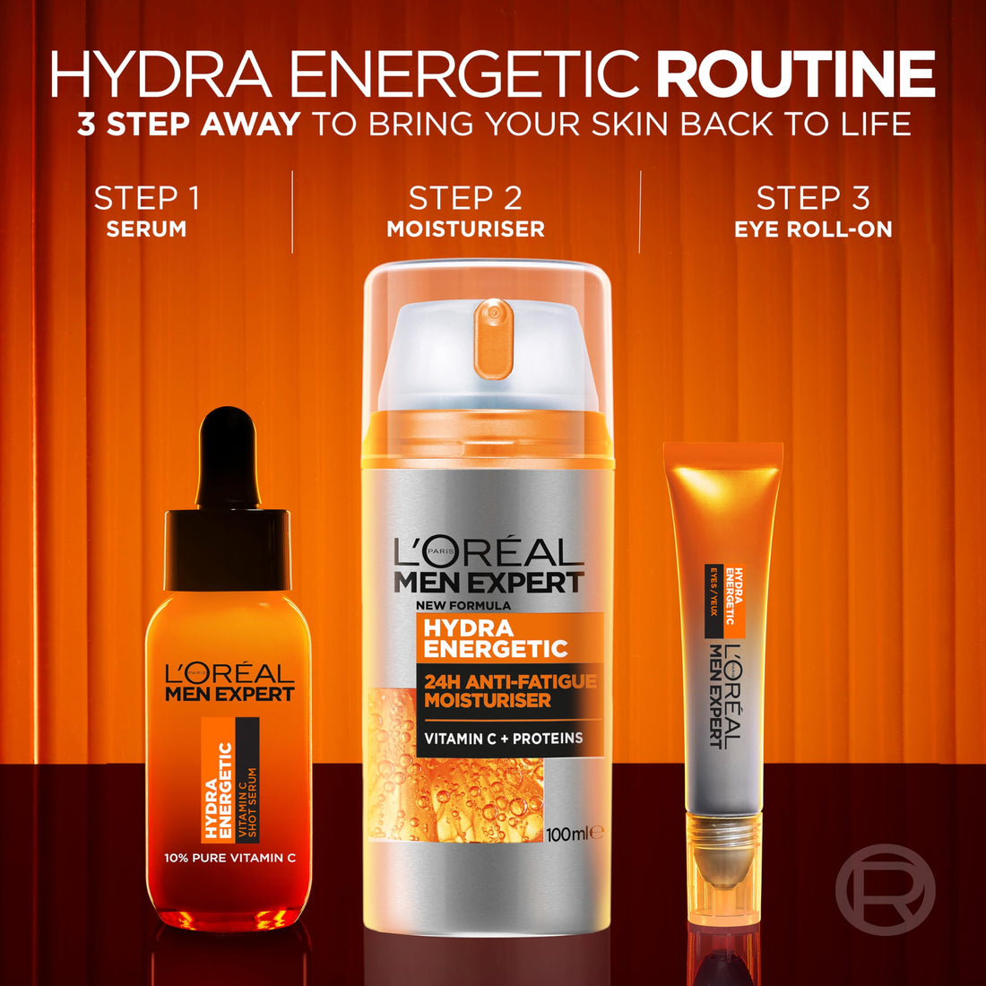 L'Oreal Men Expert Power Age Moisturiser, Hydrating & Revitalising Hyaluronic Acid Moisturiser for Men, designed for Ageing, Dry & Dull Skin 100ml, 1
