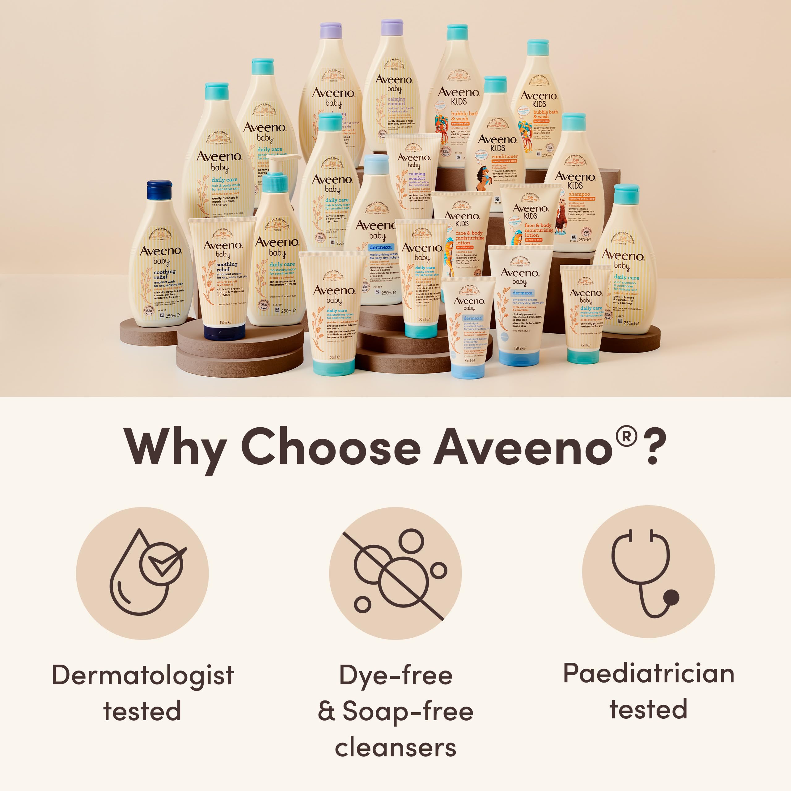 Aveeno Baby Daily Care Hair and Body Wash, 400 ml, Tear-Free with Colloidal Oatmeal