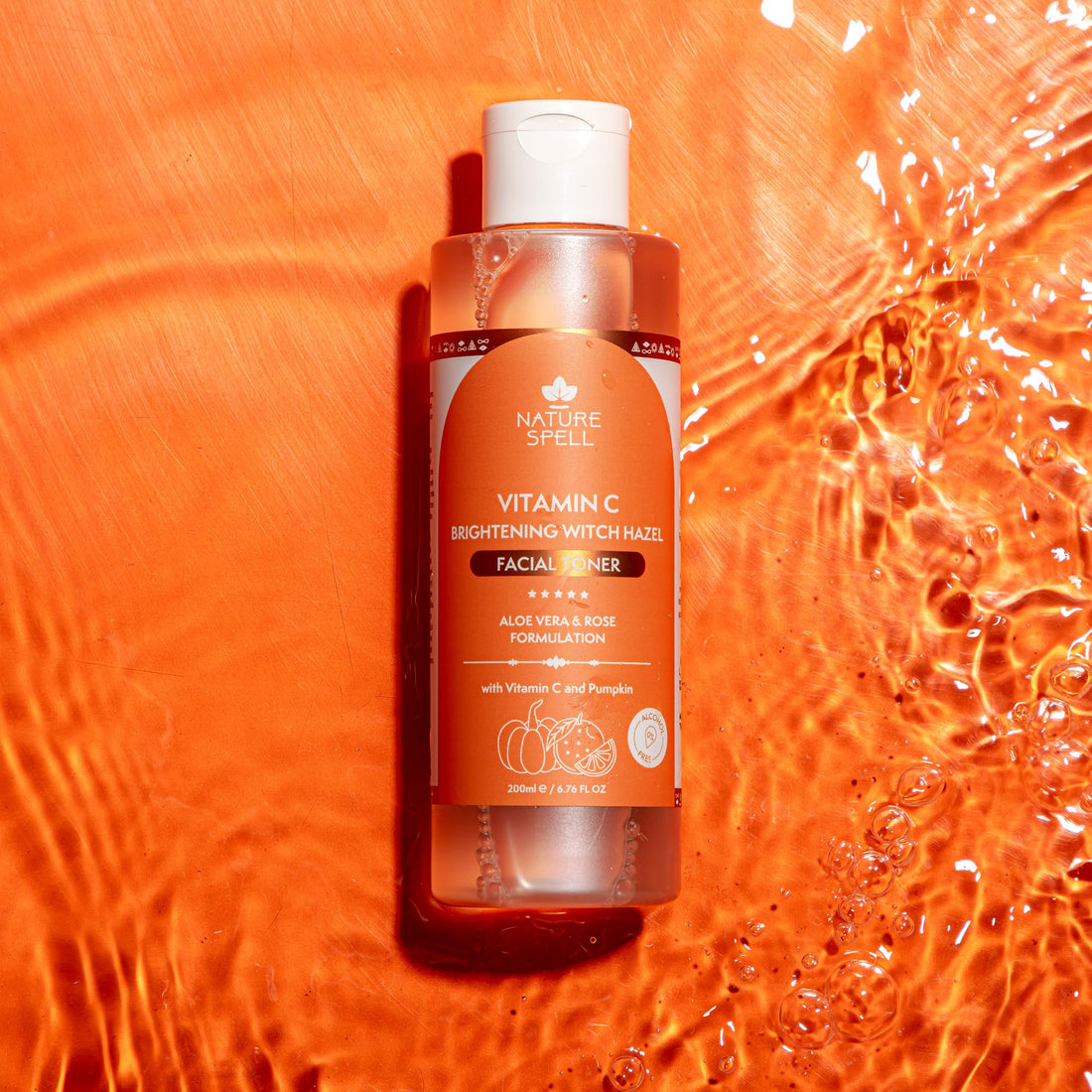 Nature Spell Rose Water Facial Toner, Hydrates & Restores Skin pH Balance, Suitable for All Skin Types, Vegan, 200ml