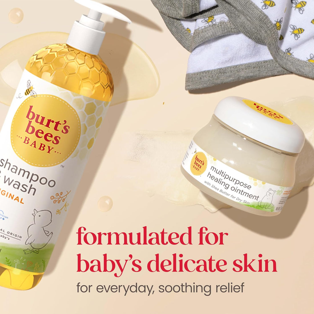 Burts Bees Shampoo & Wash Original, 21 oz