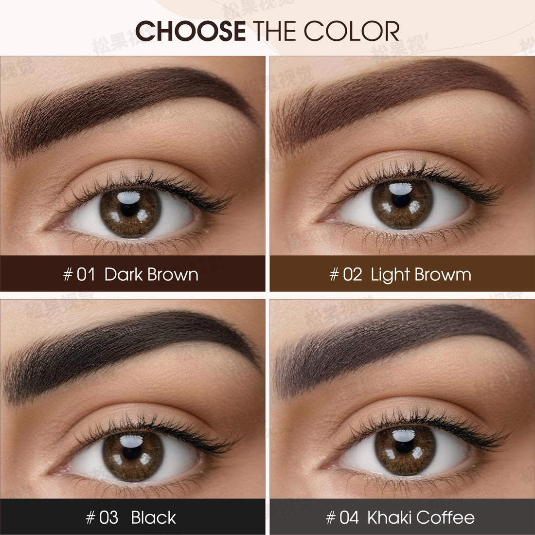 HeyBeauty Eyebrow Pencil with Brow Brush, Double Ended Eyebrow Pen, Automatic Makeup Cosmetic Tool Dark Brown 2 PCS