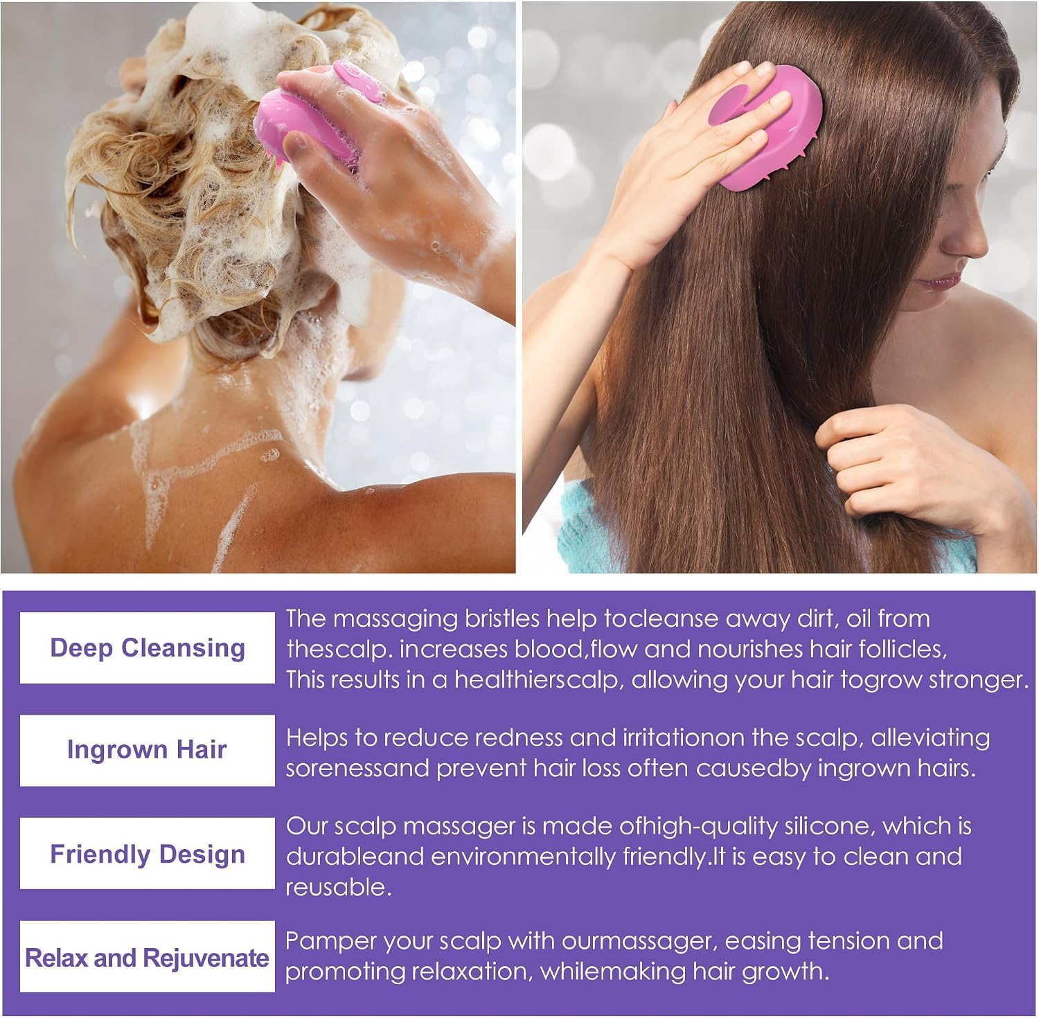 Rosemary Oil for Hair Growth,Diluted Rosemary Oil with Sclap Massager&Ebook,Hair Growth Oil Serum with Castor Oil Biotin Argan for Dry Damaged Hair,Hair Ingrown Loss Treatments for Women Men