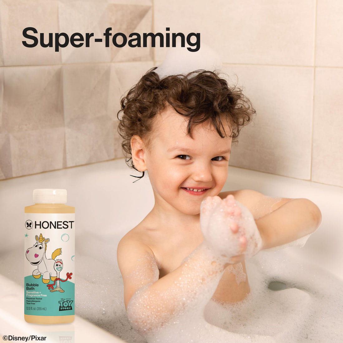 The Honest Company Foaming Bubble Bath & Baby Wash, Tear-Free, Hypoallergenic, Natural Formula, Lavender Calm Scent, 12 fl oz Halalzen