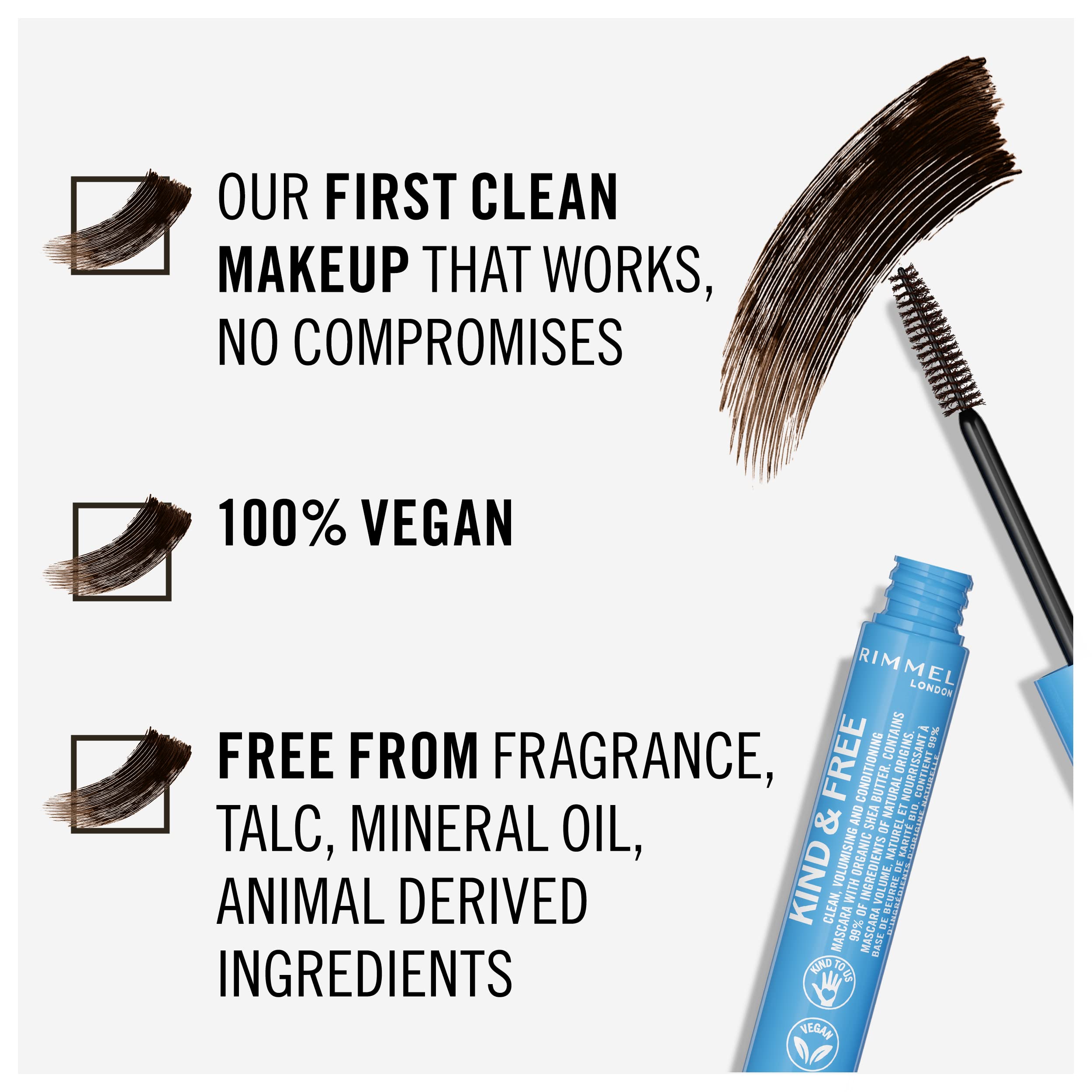 Rimmel Kind + Free Volume & Length Mascara, Black, 7ml Halalzen