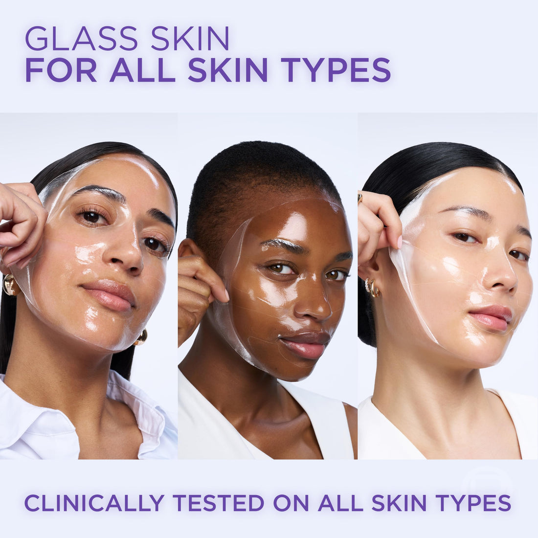 L'Oreal Paris Glass Skin Korean Face Mask 4 Pcs, Revitalift Filler Hydrogel Glow Mask, Korean Inspired Skincare, Visibly Transform Skin, Dewy, Plumped and Refreshed Look