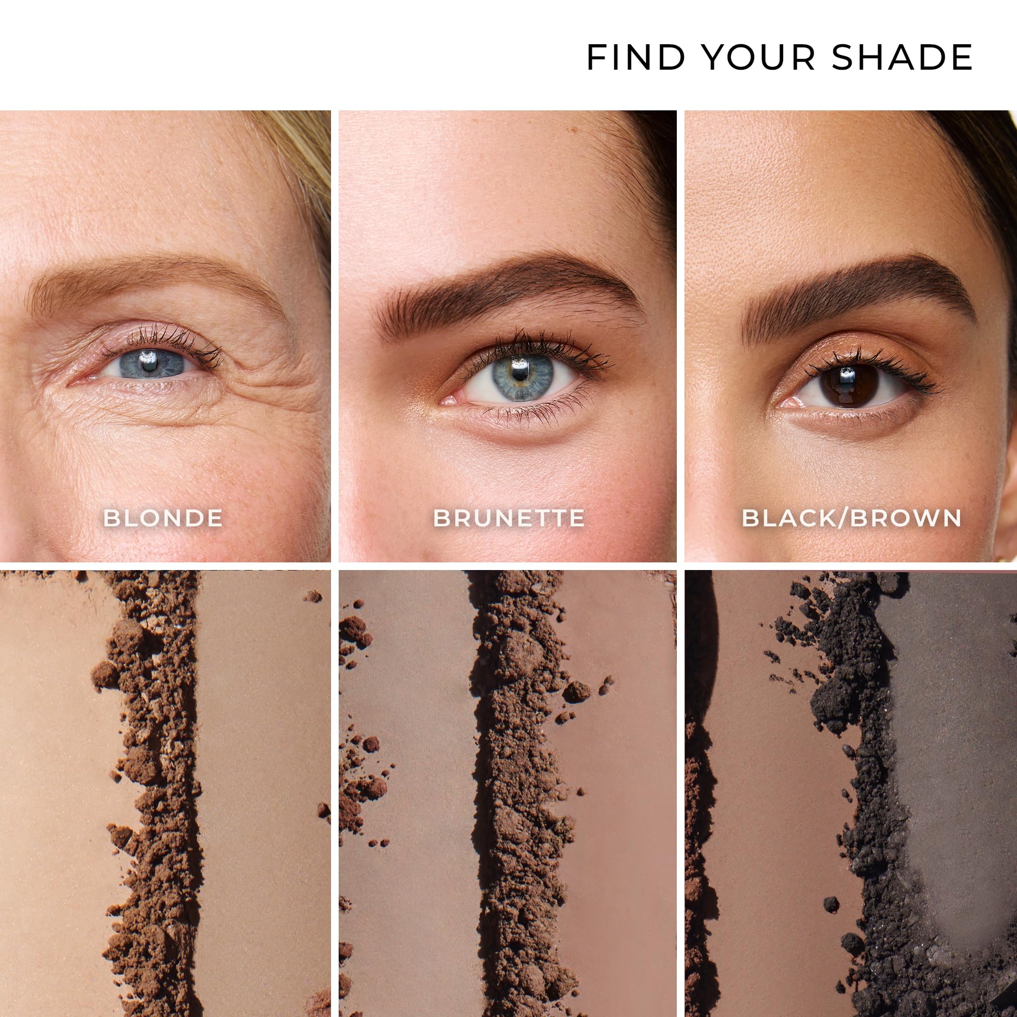 Soft Brow Define & Fill Powder Duo, Includes Dual ended Brush, Vegan and Cruelty Free (Brunette)