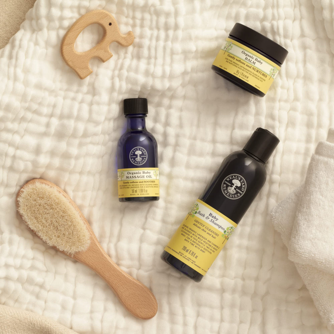 Neal's Yard Remedies Baby Bath & Shampoo, Body Wash Suitable For Newborns, With Lavender & Chamomile, Vegan & Cruelty-Free, 200ml