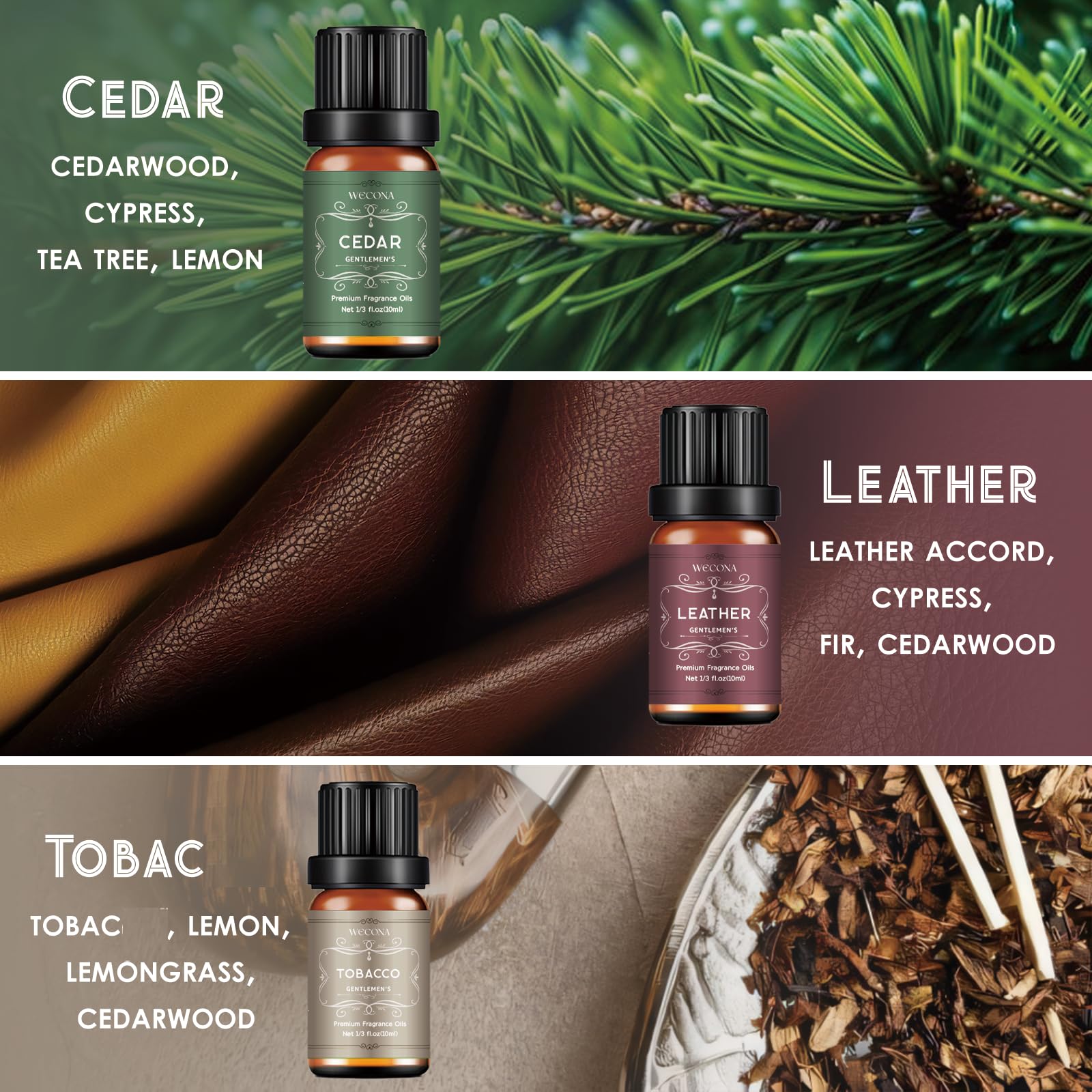 Premium Hotel Fragrance Oil Collection for Diffusers, Essential Oils for Diffusers for Home, Hotel Diffuser Fragrance Oils,Spa & Candle Making, White Tea, Citrus Luxe, Velvet Night and More - 6x10ml