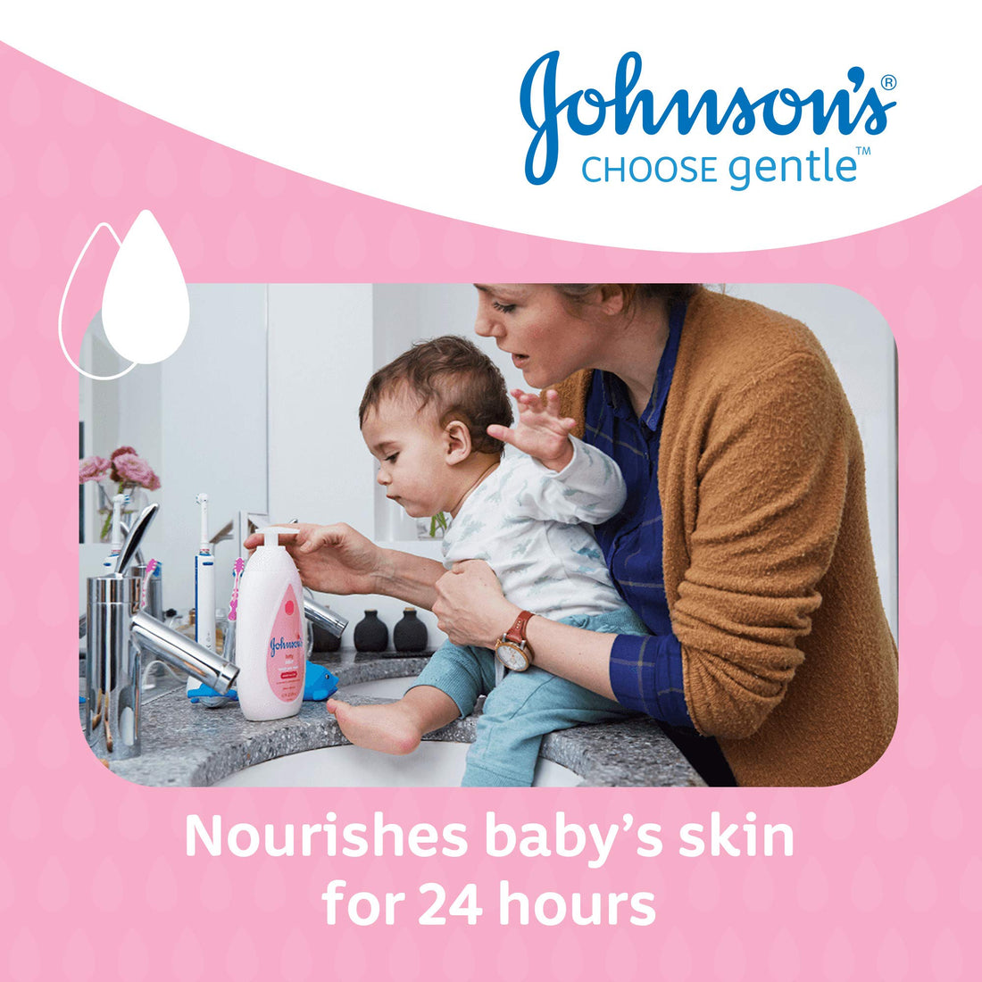 Johnson's Baby Lotion (1 x 500 ml) Nourishing and Hypoallergenic Baby Body Lotion for Delicate Skin with Coconut Oil for 24h Moisture Protection