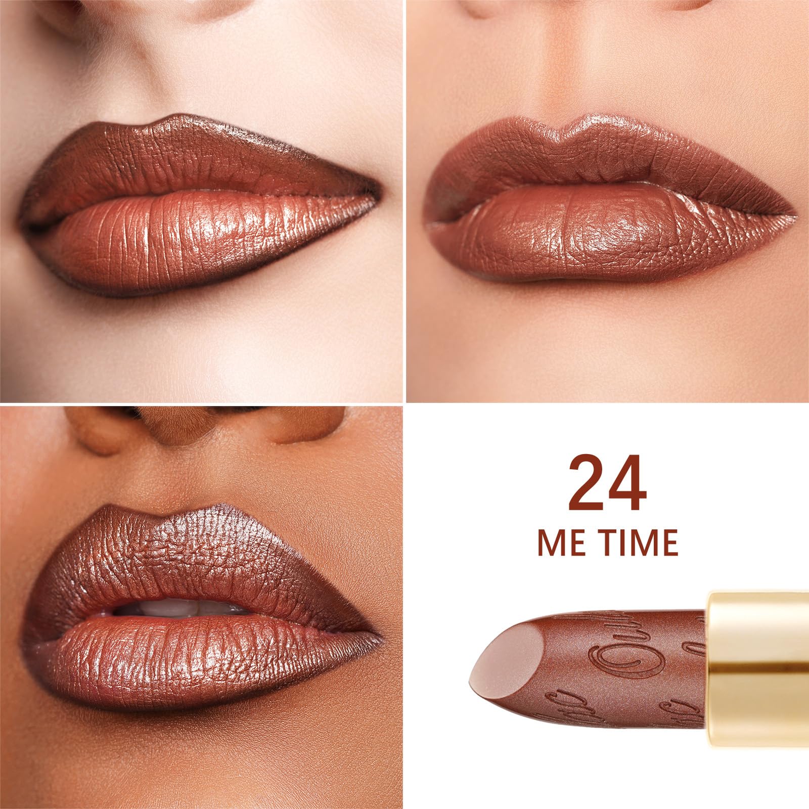 Oulac Metallic Diamond Shine Liquid Lip Gloss - Glitter Glossy for Lip & Eye, Long Lasting 24H + & Waterproof, Lightweight Lip Stain, 3D Metallic Finish, No Transfer, Vegan, 4.5ml,MD05 Loose Control Halalzen