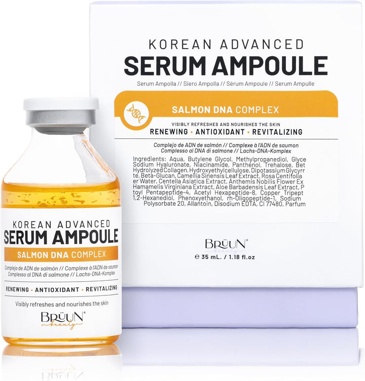 BRÜUN SD - Control Salmon DNA Ampoule - Refreshing and Vitalizing Skin Care Serum 1.18 fl.oz Halalzen