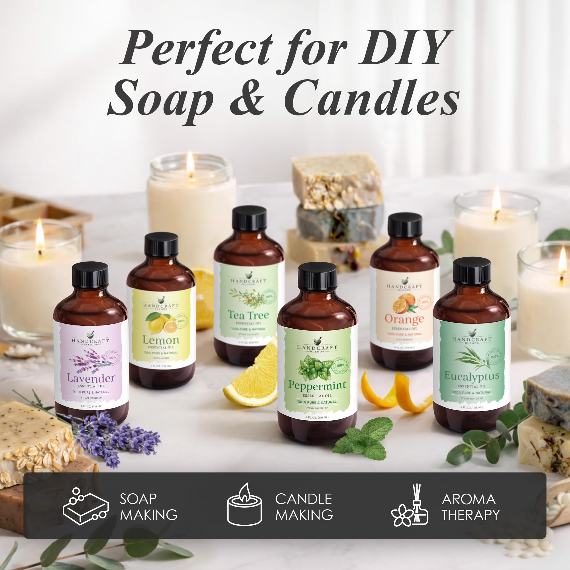 Handcraft Blends Eucalyptus Essential Oil - Huge 118 ml - 100% Pure and Natural - Premium Grade with Glass Dropper
