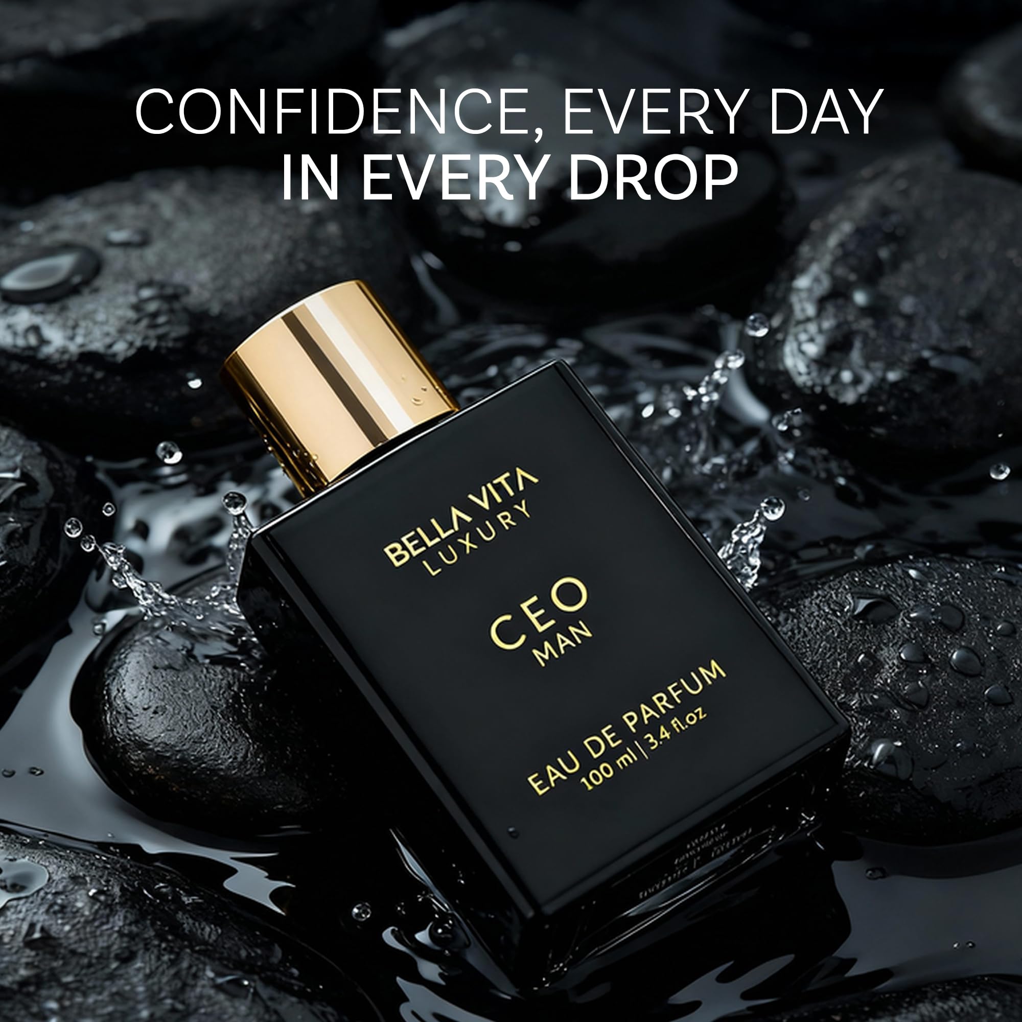 Bellavita Luxury G.O.A.T. Eau de Parfum | 100 ml (3,4 fl.oz.) | Parfum pour Homme | Notes d'agrumes, de bergamote, de patchouli et de vétiver | Parfum masculin longue tenue