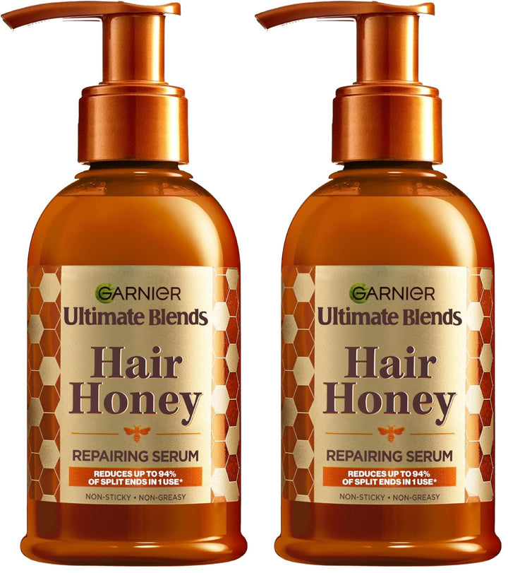 Garnier Ultimate Blends Hair Honey Repairing Serum for Damaged Hair, Non-Sticky, Non-Greasy - Up to 6X Smoother & Reduces Up To 94% of Split Ends in 1 Use - 115 ML Halalzen