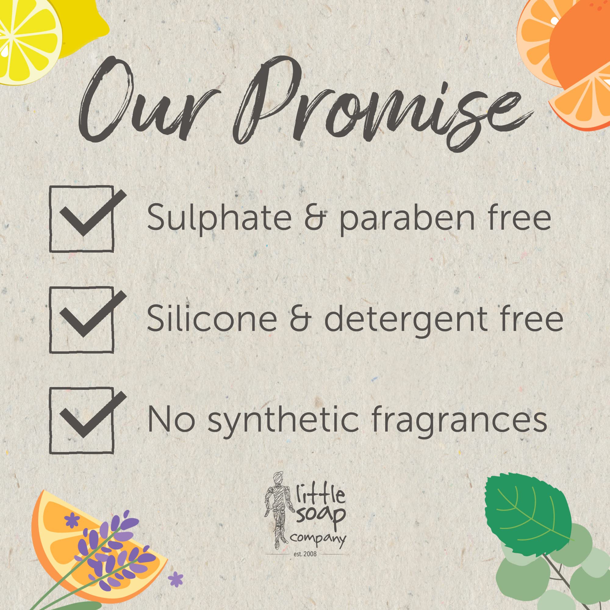 Little Soap Company Natural Range - Citrus & Lavender Soap Bar 100g | Vegan, Cruelty Free & Eco Friendly Body, Face & Hand Soap | Free from SLS & Parabens | Antibacterial with Cleansing Essential Oils Halalzen