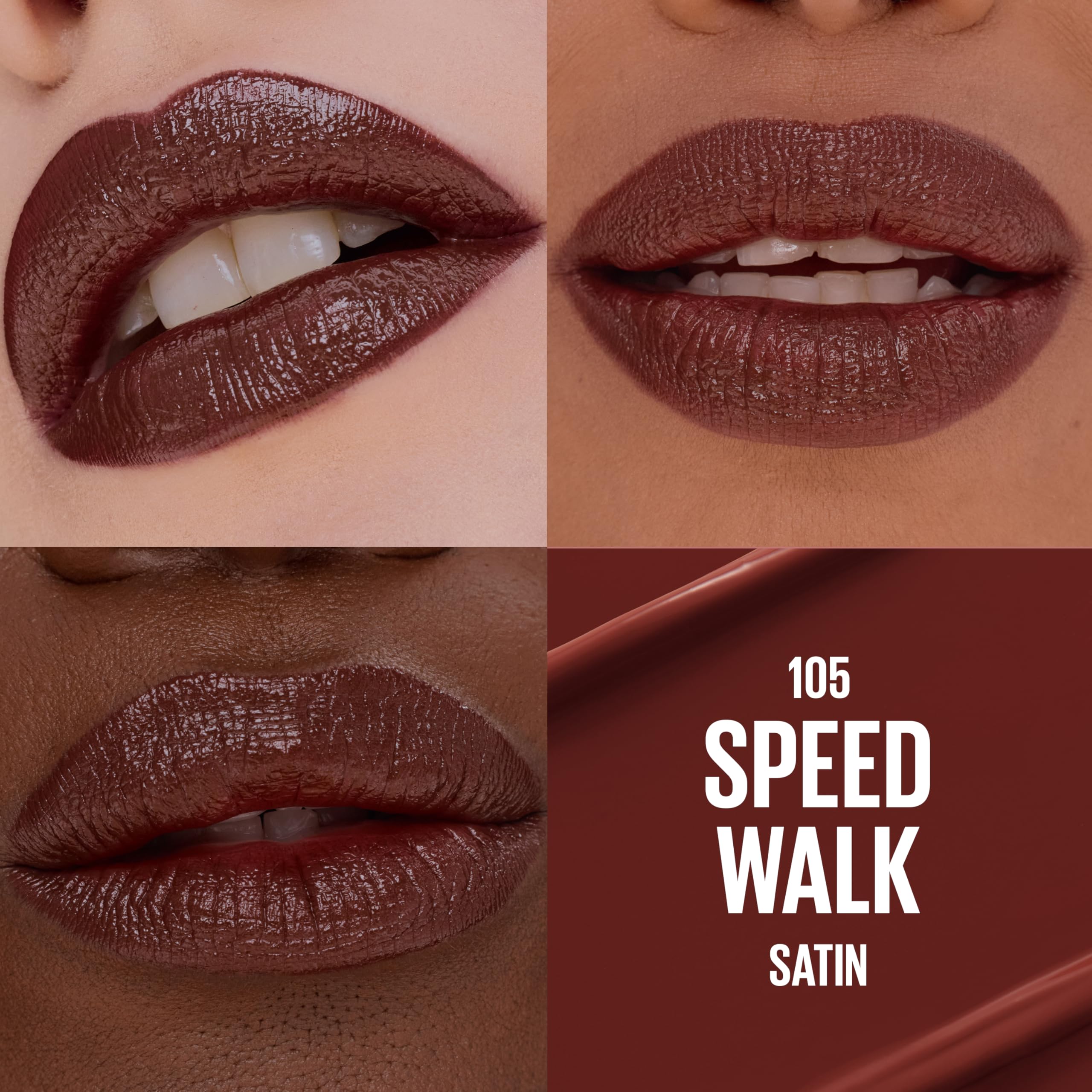 MAYBELLINE Serum-Lippenstift, Feuchtigkeitsspendendes Lippen-Make-up mit 8 Stunden Lippenauffüllender Feuchtigkeit mit Hyaluronsäure + Öl-Mischung, Wild Card (Mitteltoniges Rot Matt)