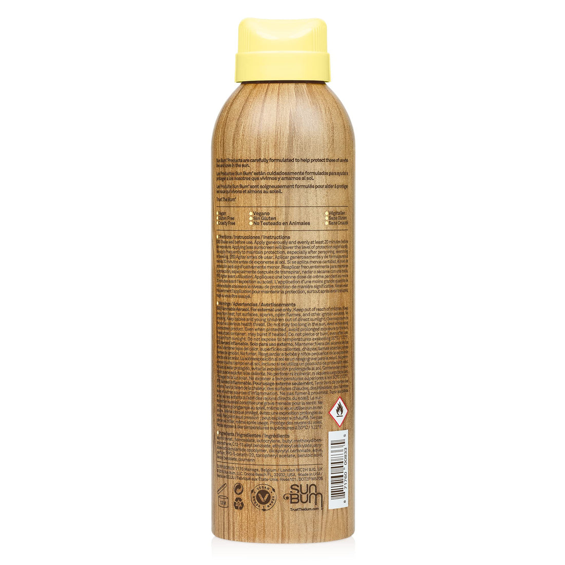 Sun Bum Original SPF 30 Sun Cream Spray, Moisturizing Sunscreen with Vitamin E, Vegan and Reef Friendly, Broad Spectrum UVA/UVB Protection, 200ml