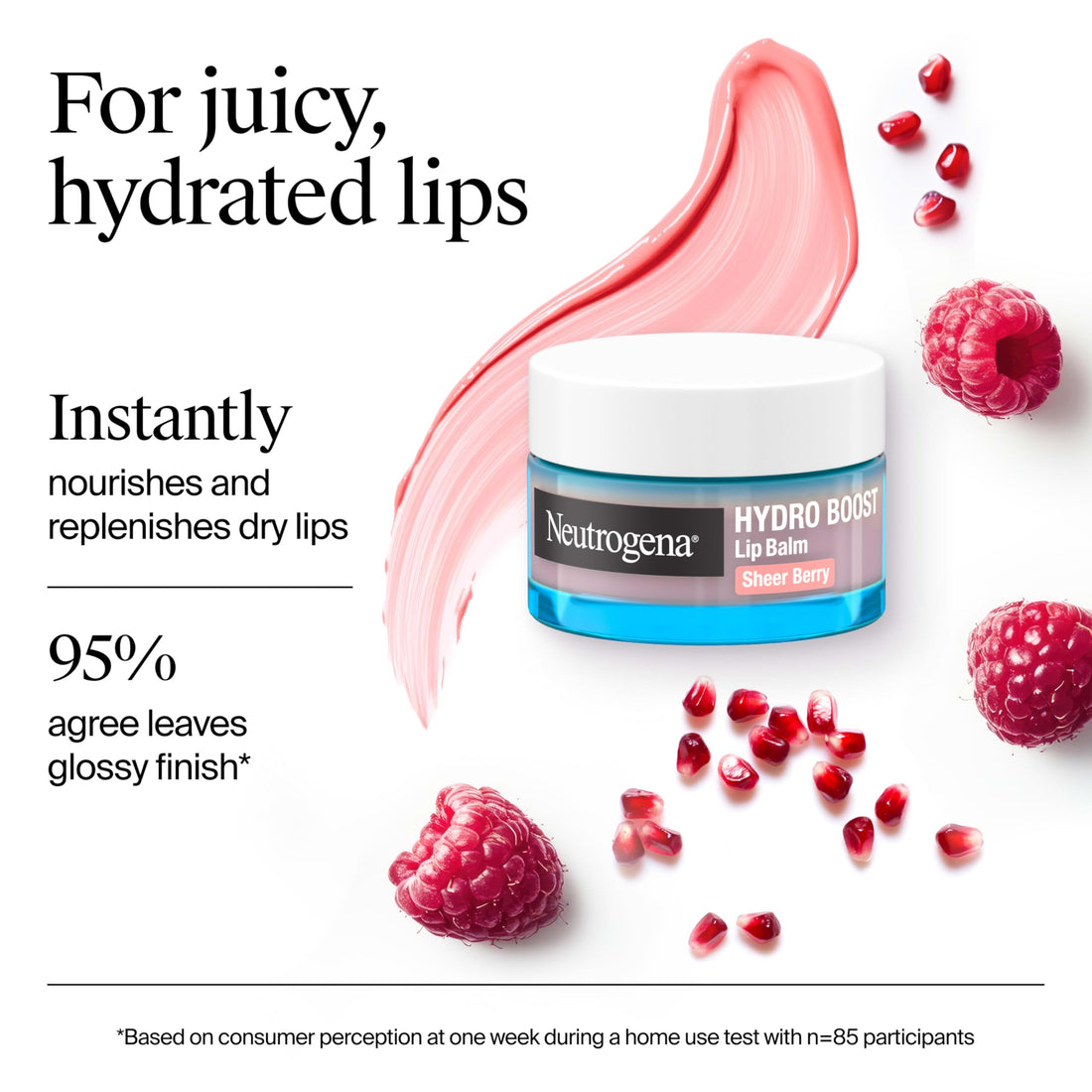 Neutrogena Hydro Boost Hyaluronic Acid Lip Balm, Nourishing Vitamin E Leaves Lips Feeling Hydrated, Sheer Pink Tinted Color with a Sweet Berry Flavor, Sheer Berry, 0.5 oz Halalzen