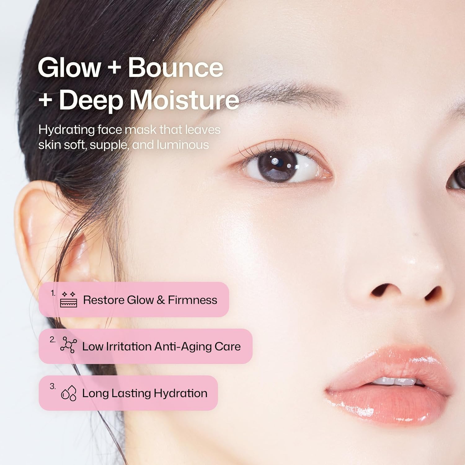 HAPA KRISTIN Collagen Mask, Overnight Hydrating Korean Face Mask, Glass Skin Glow+Firming with Peptides+Bakuchiol, Low Irritation, 4ea Halalzen